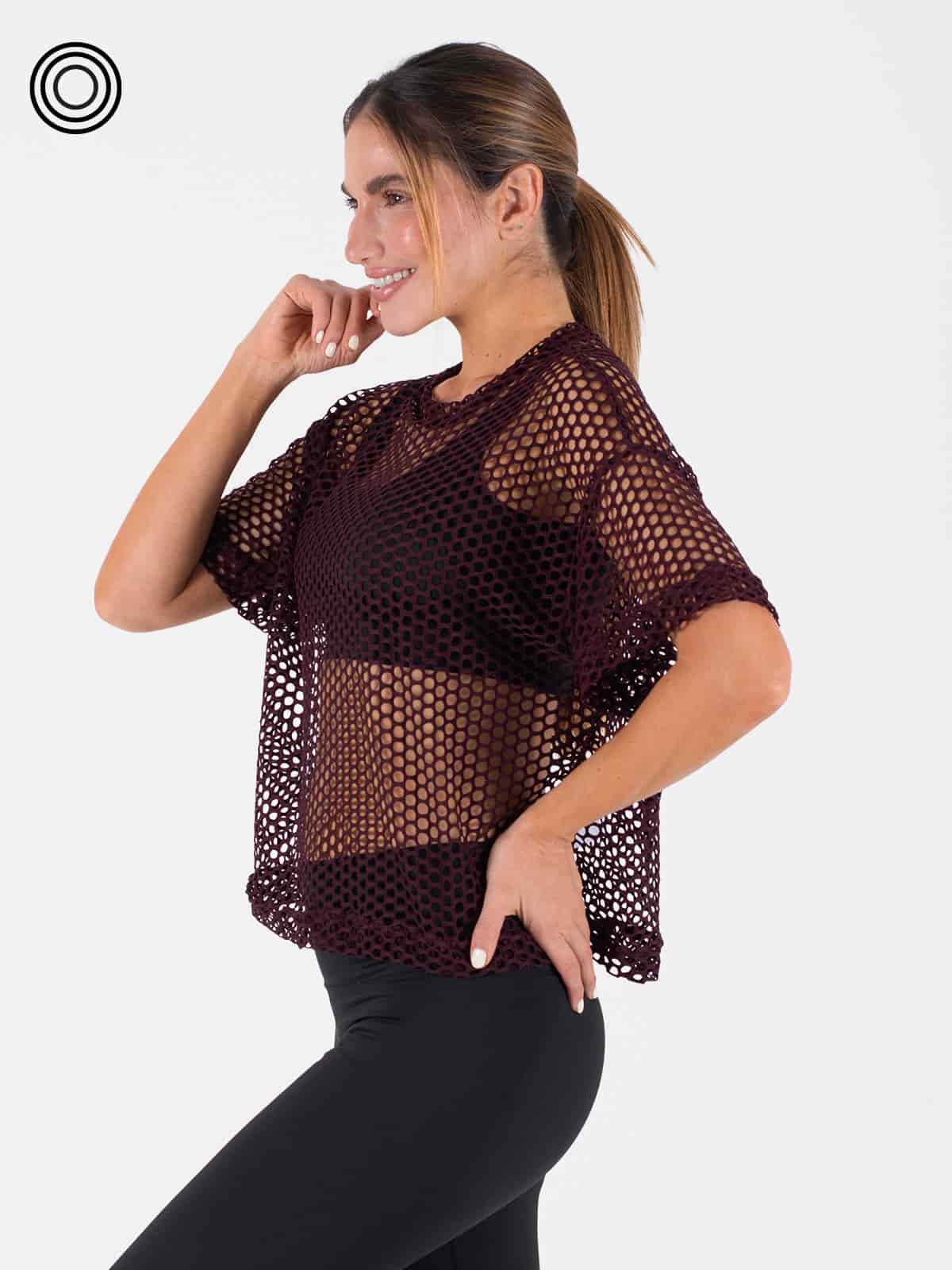 Tulum camiseta malla uva oscuro - miniatura 3