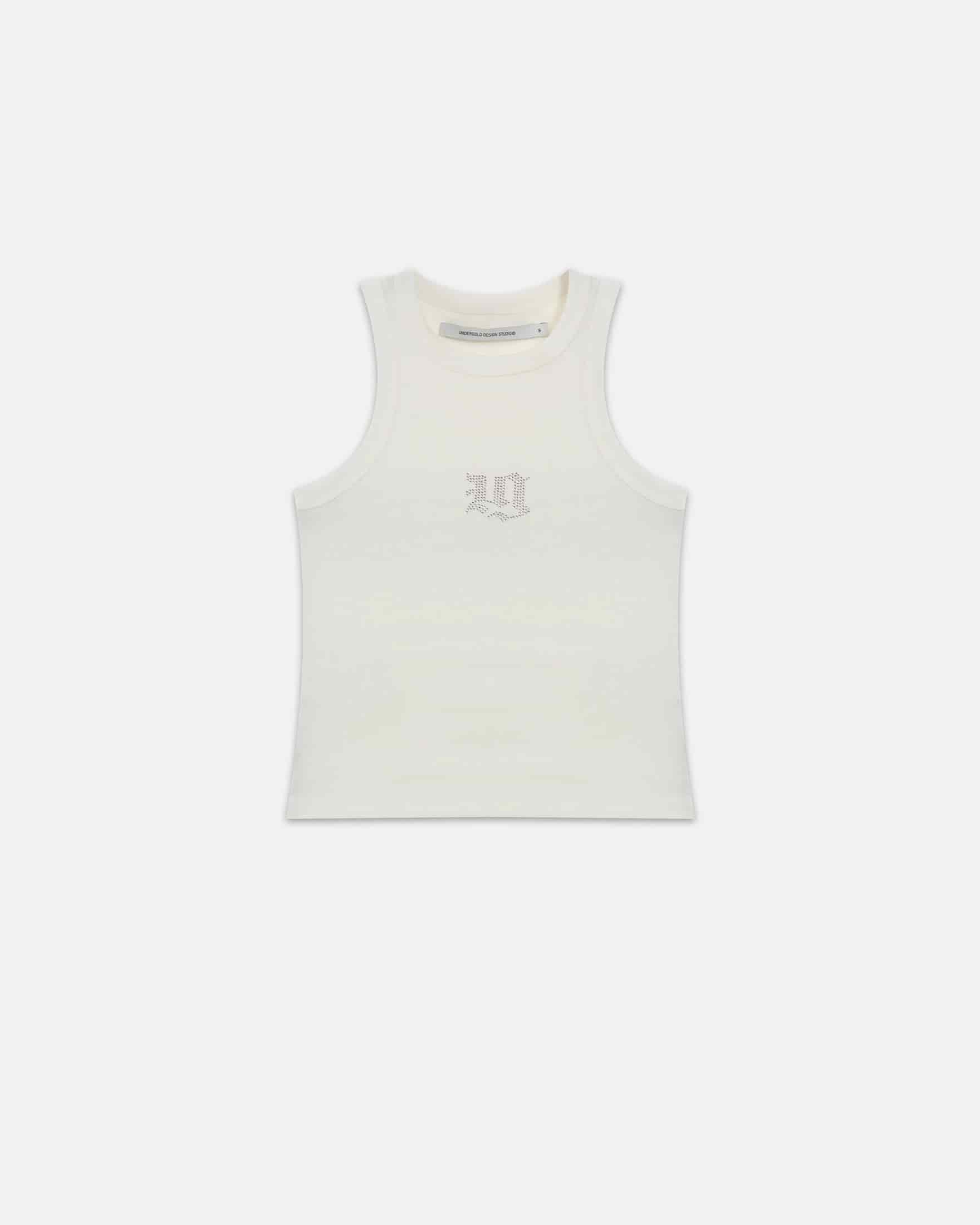 94' Gothic U Halter Tank Top White - miniatura 1