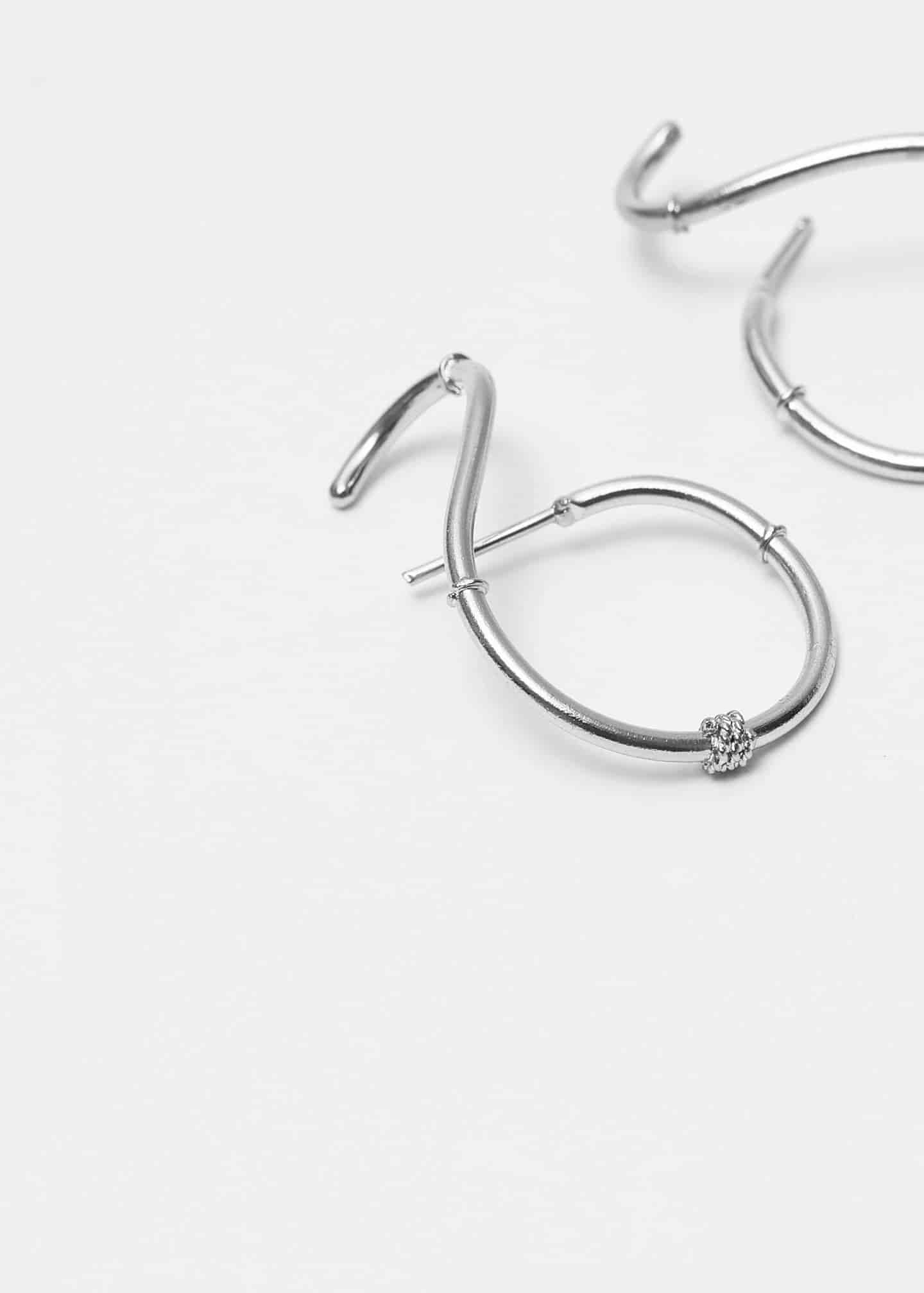 Aretes supple Midi plata - miniatura 2