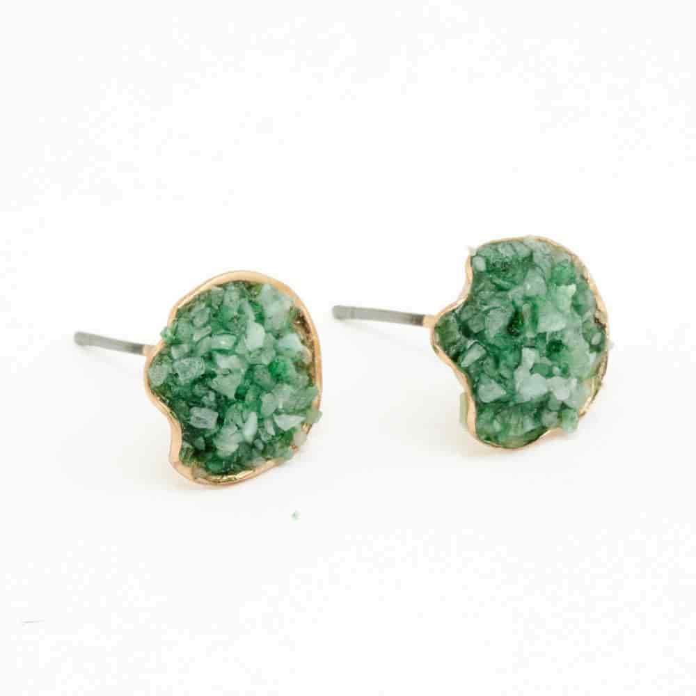 Aretes Topo pulso de esmeralda - miniatura 3
