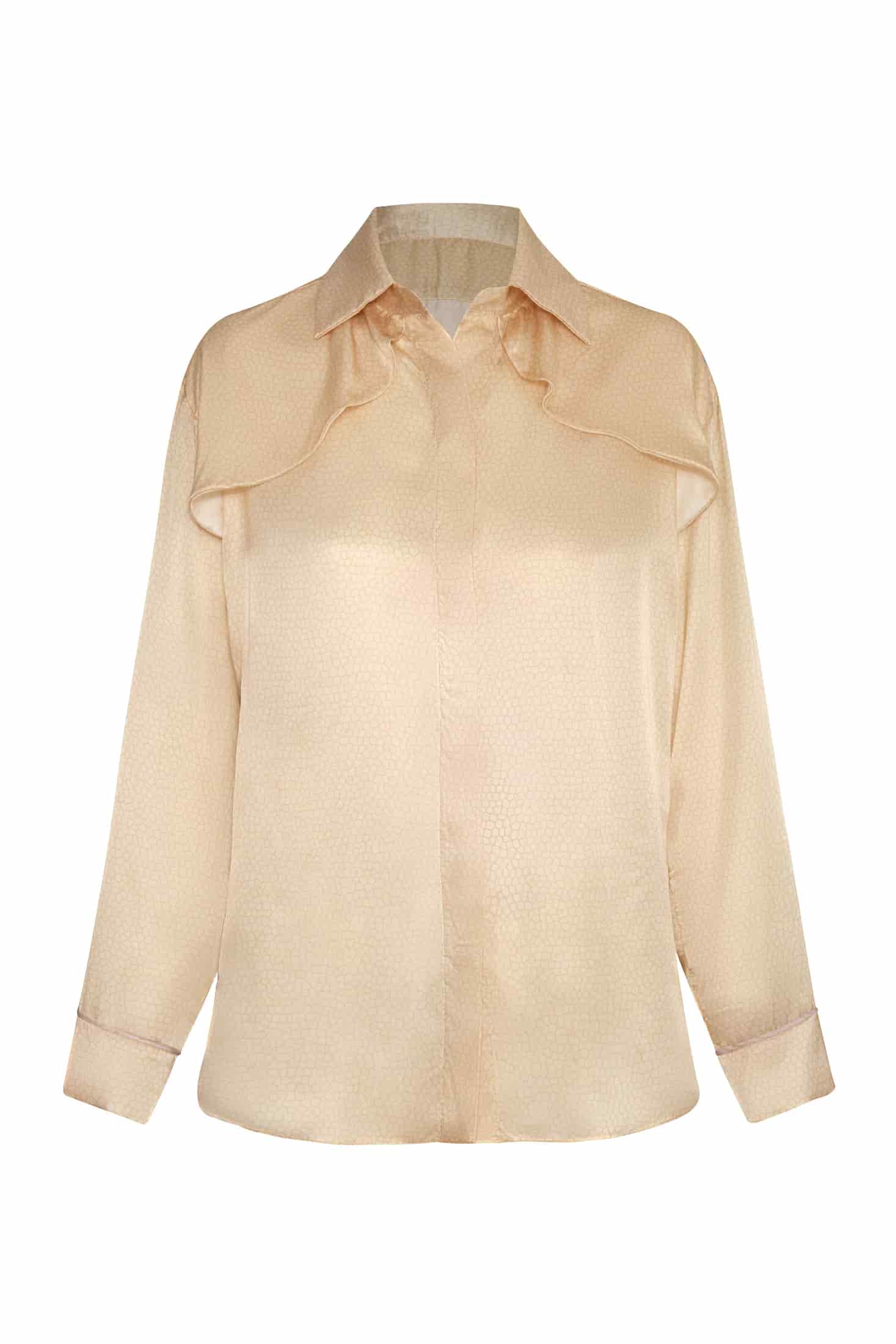 Andalucía Satin Silk Shirt / Butter Reptile - miniatura 1