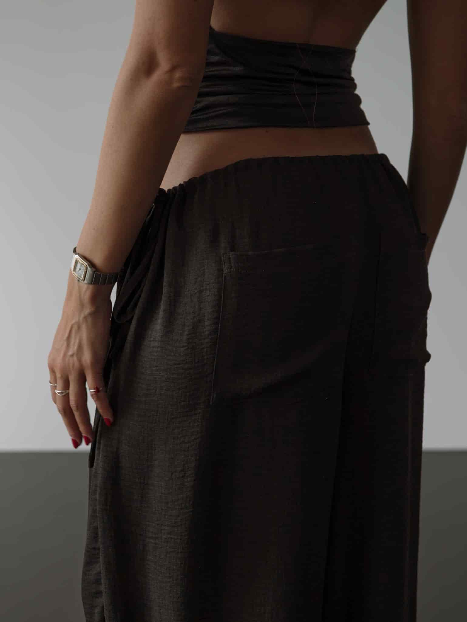 BREEZY SLOUCHY PANTS - BLACK - miniatura 6