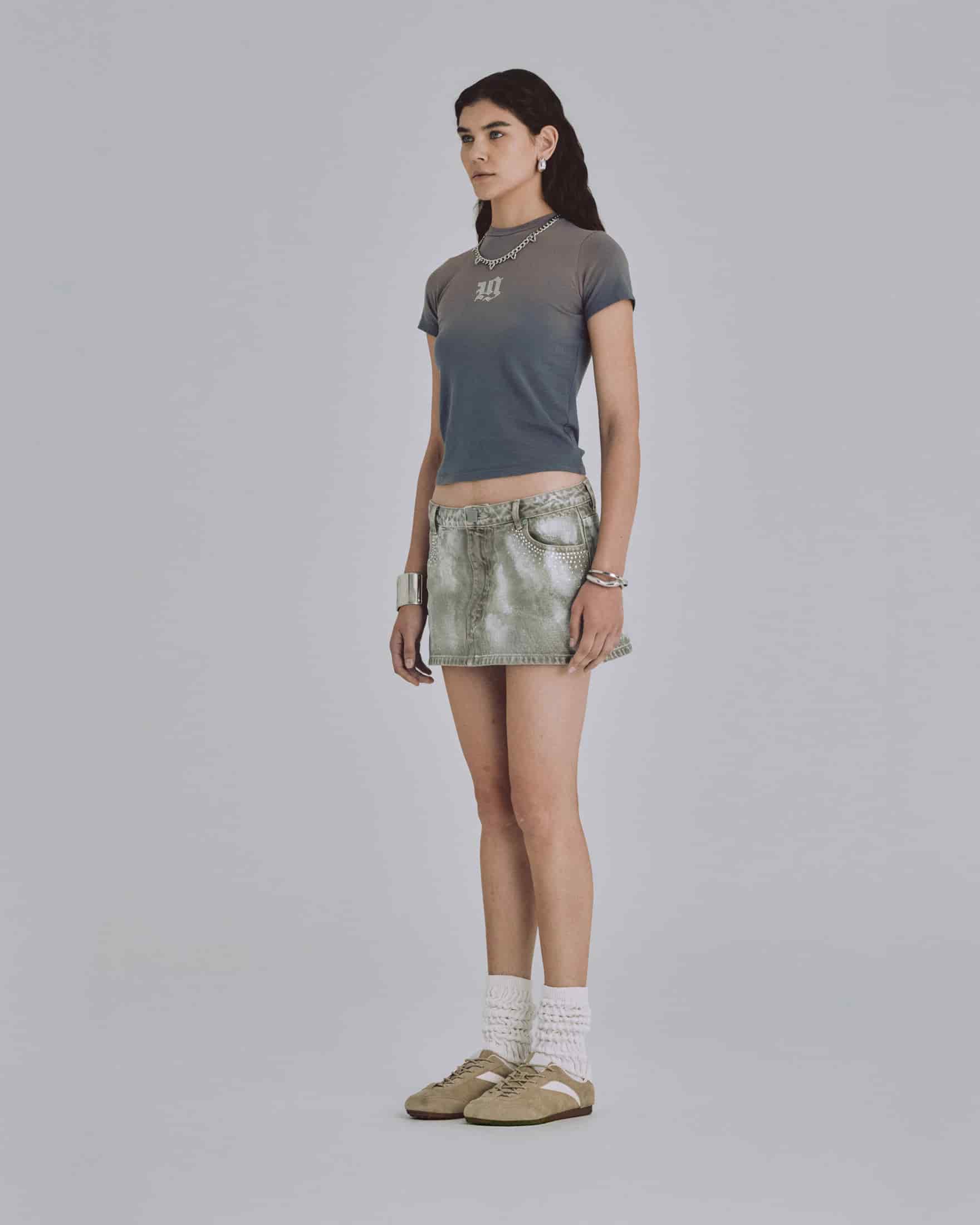 94' Gothic UG Long Baby Tee Faded Purple - miniatura 5