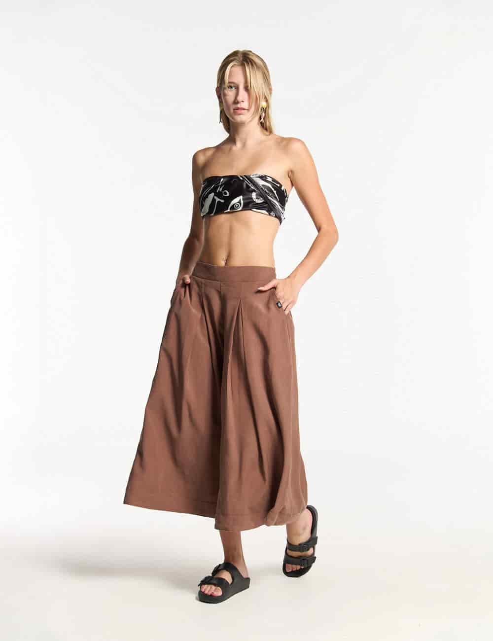 Pantalón Culotte Arcilla Mujer - miniatura 7