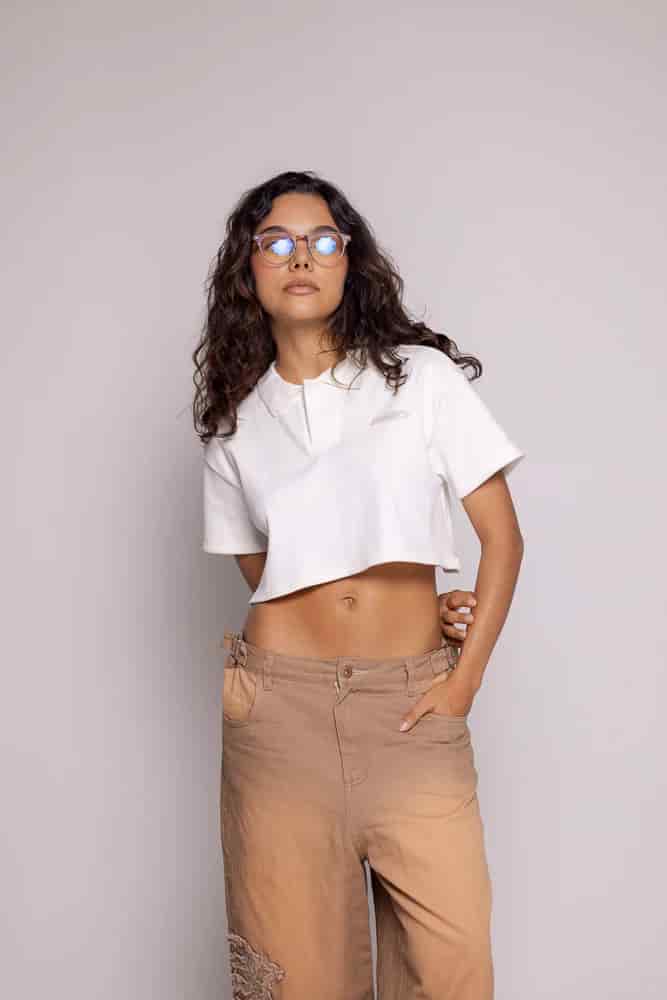 CropTop Polo Motion-Beige - miniatura 6