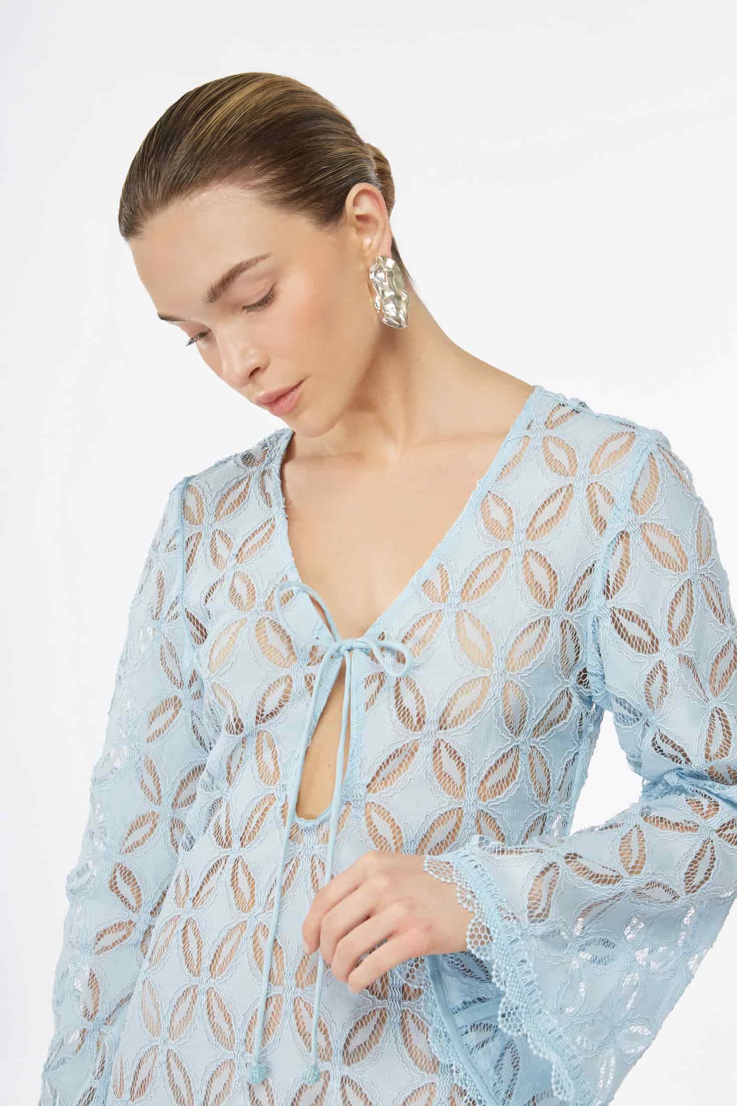 POSITANA TUNIC DRESS BLUE - miniatura 3