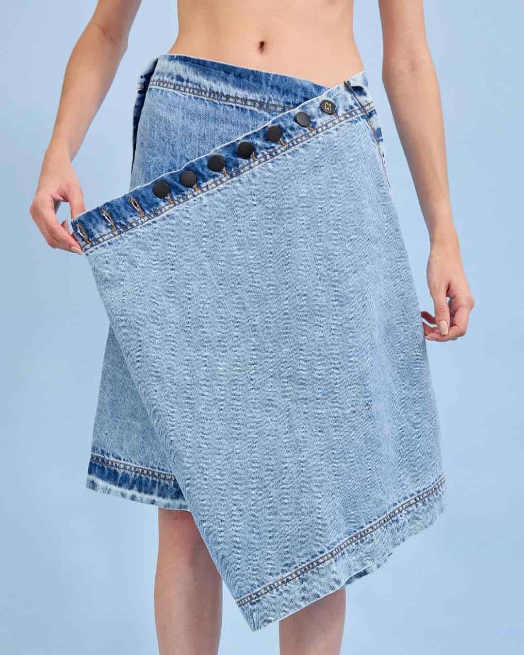 Falda CANELÓN AZUL FROSTED - miniatura 1