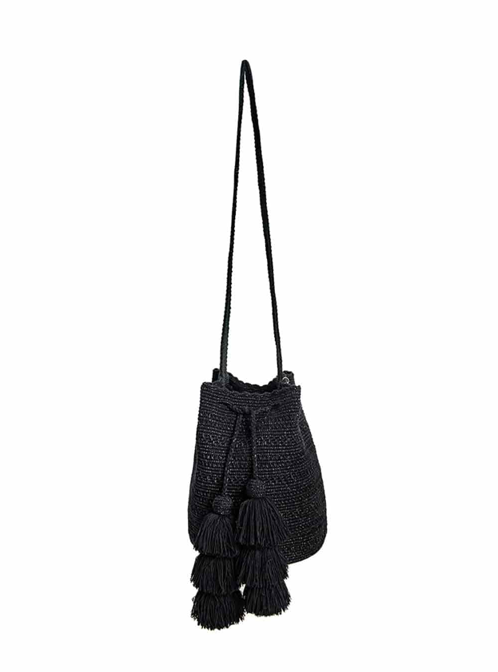 Mochila wayuu Shiiliwaiya Black - miniatura 1