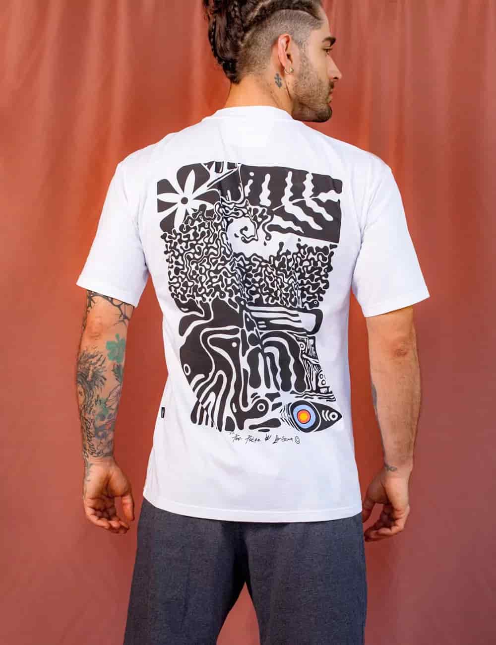 Camiseta Oversize On the Trip blanco para Hombre - miniatura 2