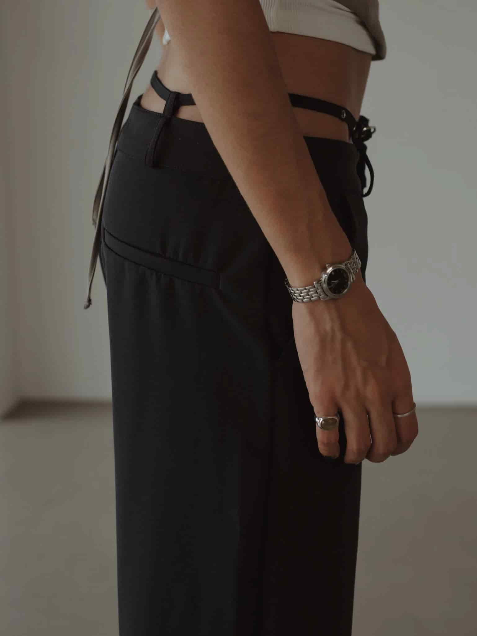 CROSS BELT TROUSER - BLACK - miniatura 9