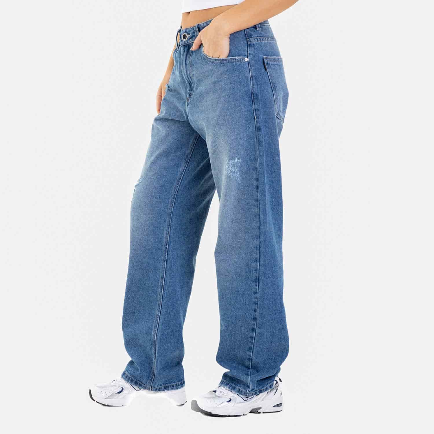 Clean Relaxed Fit Jeans Mid Blue - miniatura 8