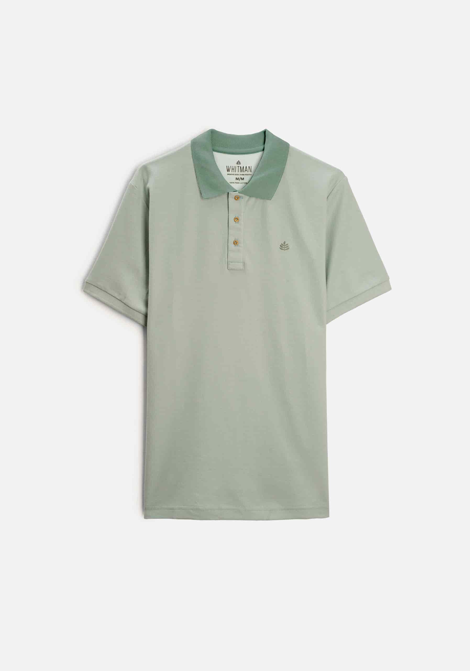 Camiseta Polo H Unicolor Mzc. Verde L-Atn - miniatura 1