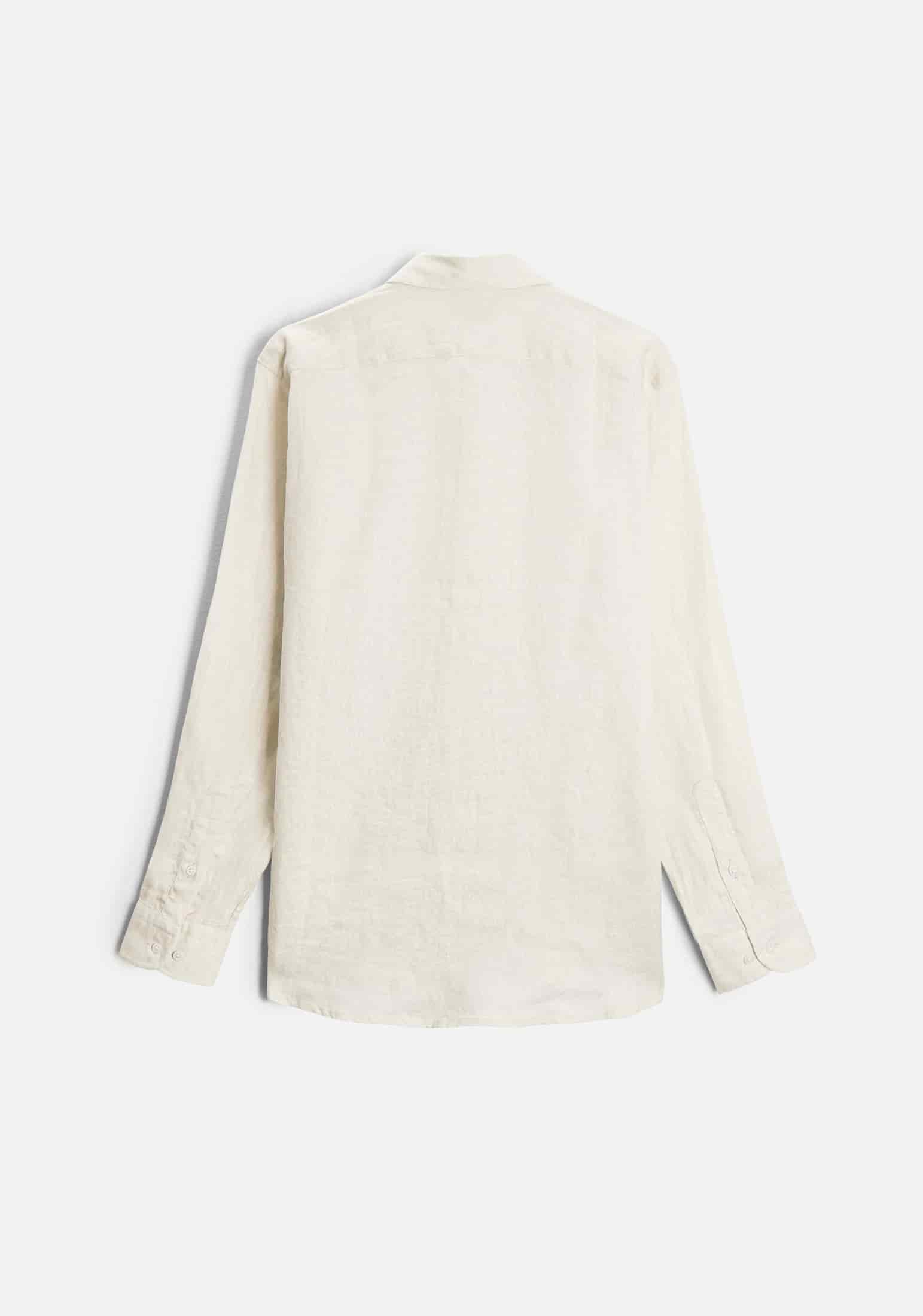 Camisa H CBD Lino L-Atn Marfil - miniatura 4