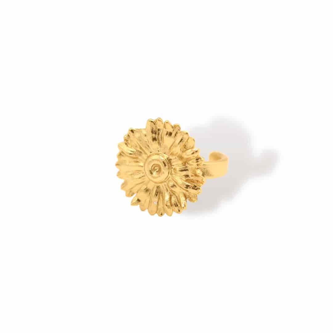 Anillo con flor de margarita mediana - miniatura 1