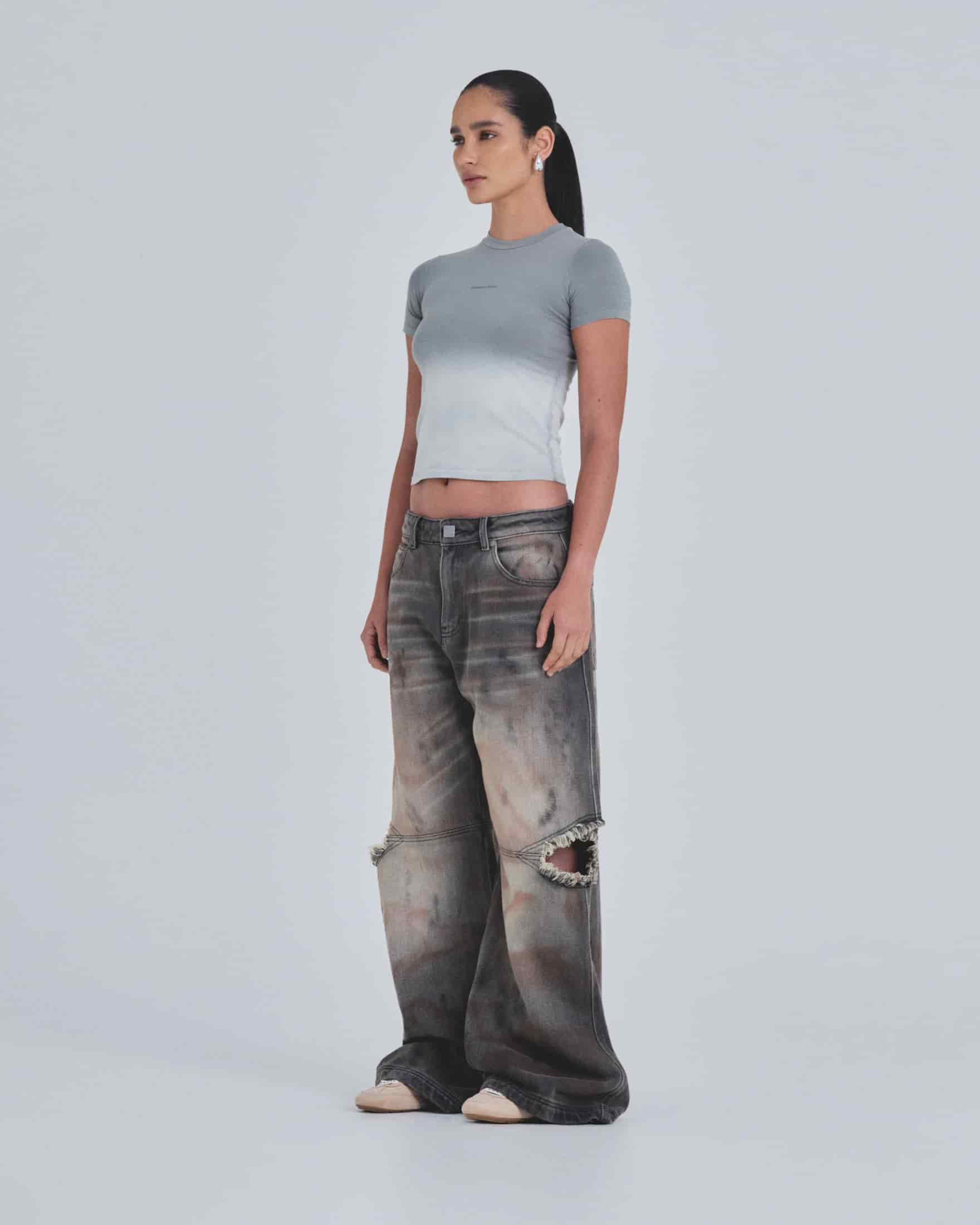 Holy State UNDGLD Long Baby Tee Faded Gray - miniatura 5