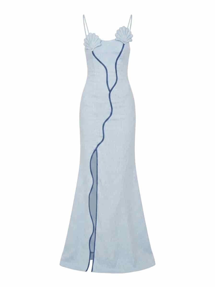 ANTONIA DRESS WAVE BLUE - miniatura 1