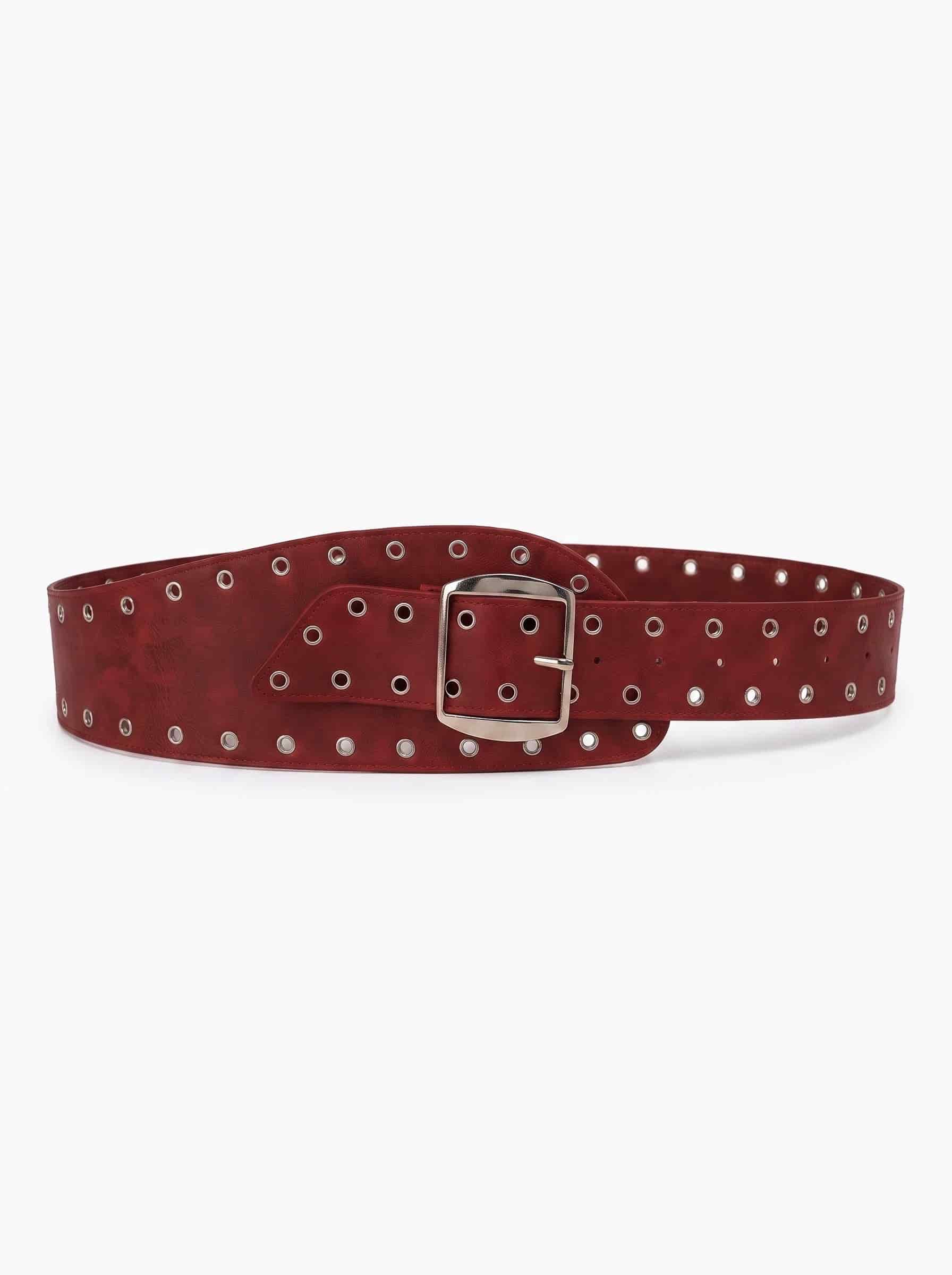 OFFSET ASYMMETRIC BELT - RED WINE - miniatura 10