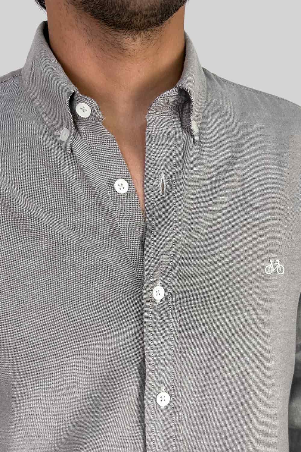 CAMISA OXFORD DOTTED GREEN - miniatura 2
