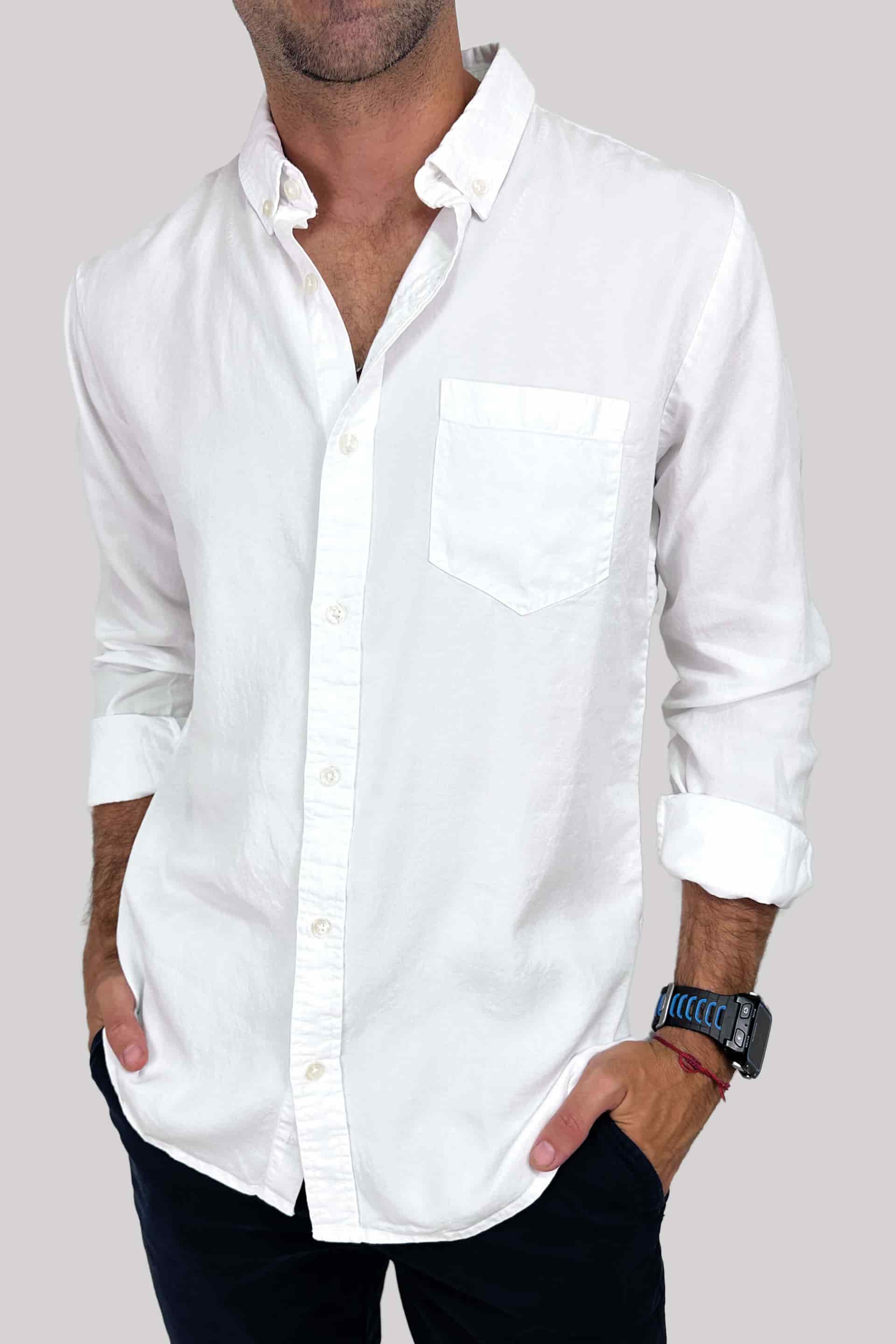 CAMISA LYOCELL BLANCA - miniatura 2