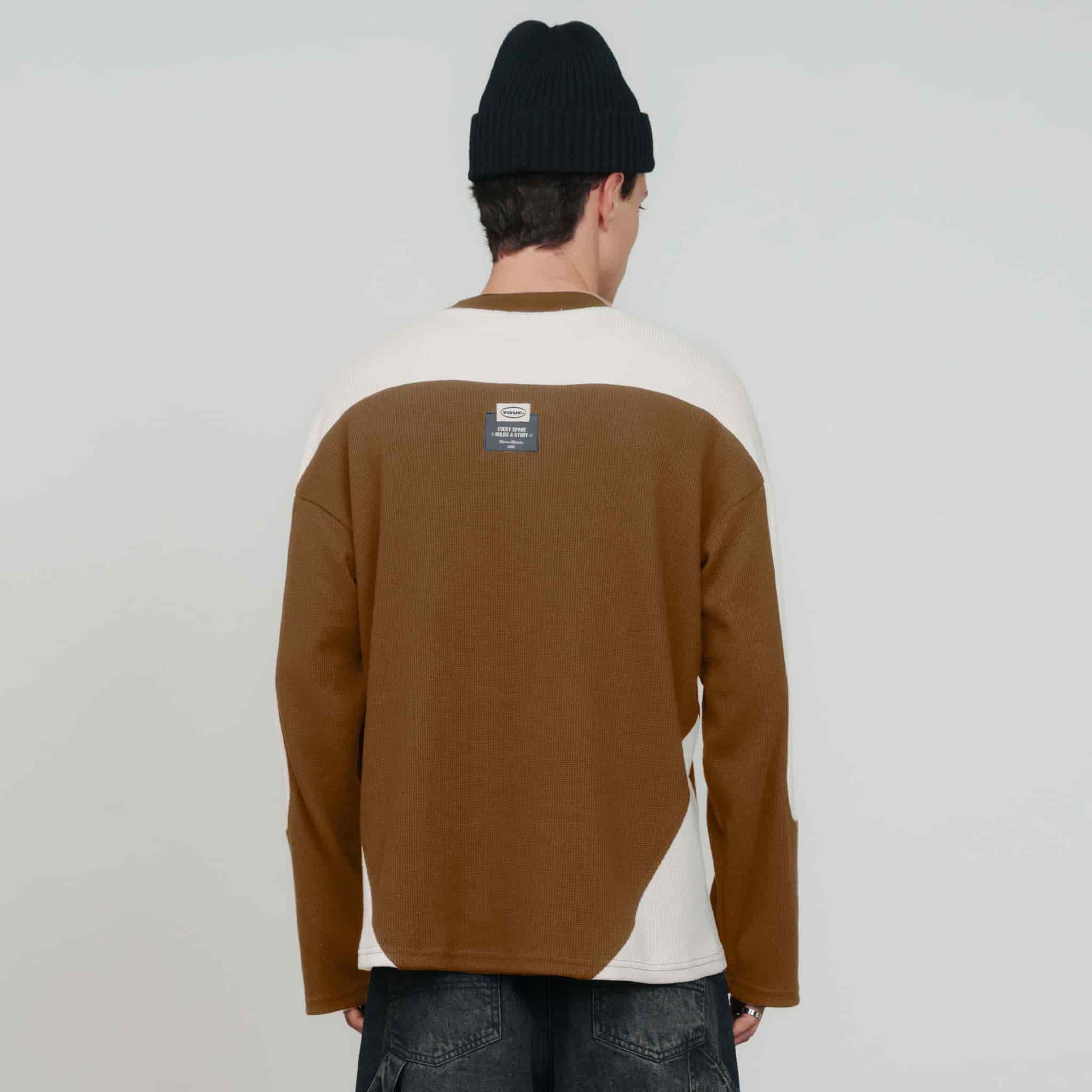 Waffer Long Sleeve Tee - Brown - miniatura 2