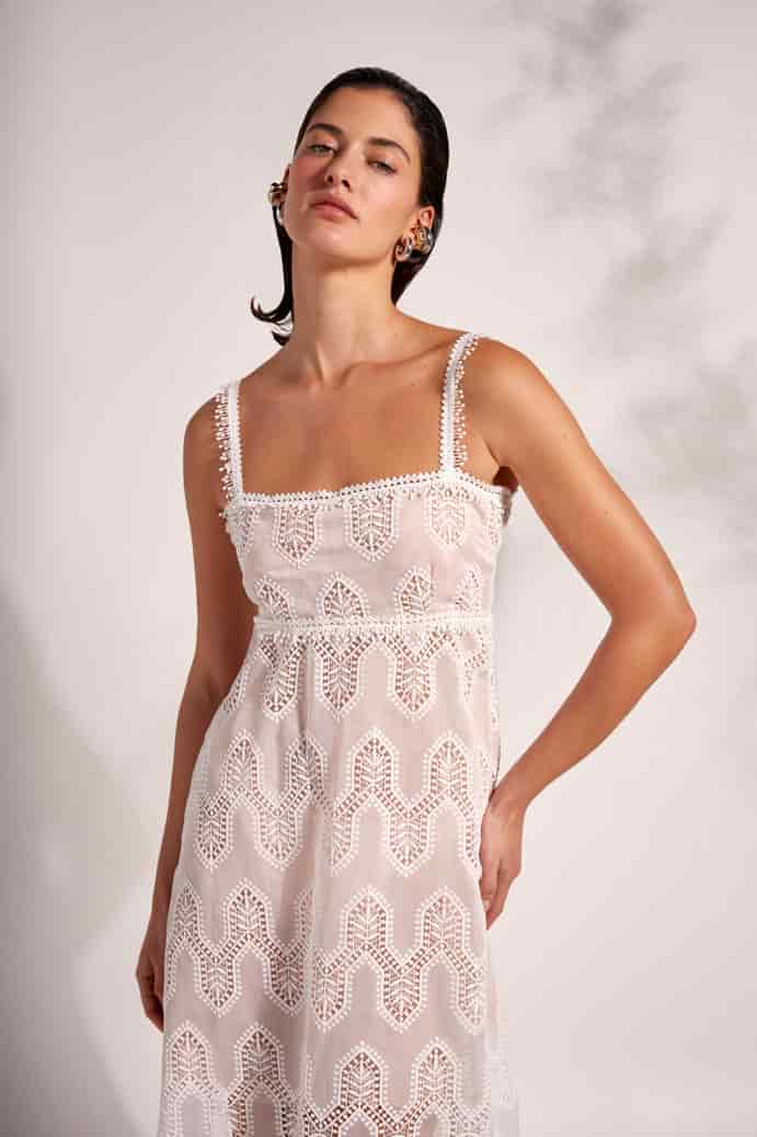 JOSEPHINE MAXI DRESS WHITE - miniatura 3