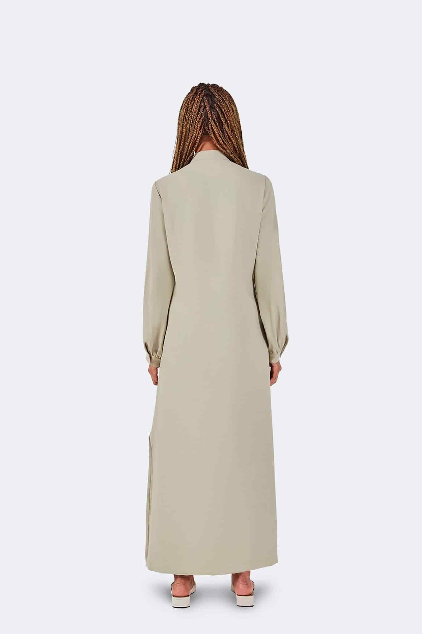 Vestido Zigze Anudado - Musgo - miniatura 4