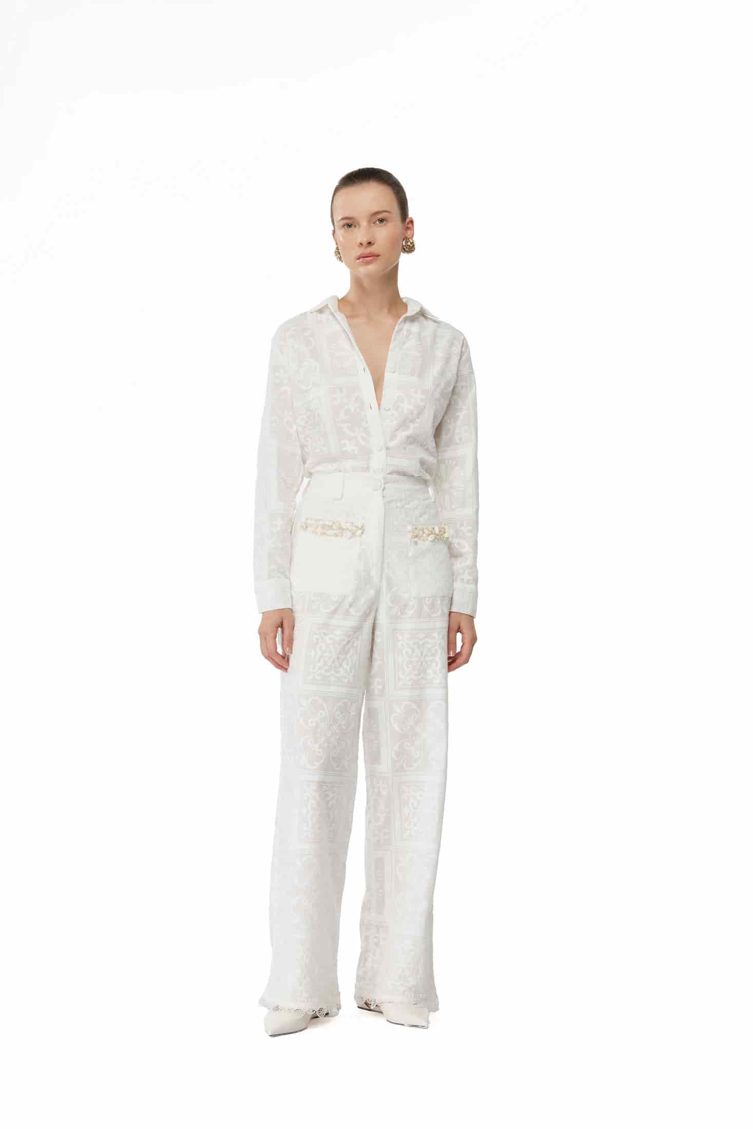 IVORA PANTS WHITE - miniatura 1