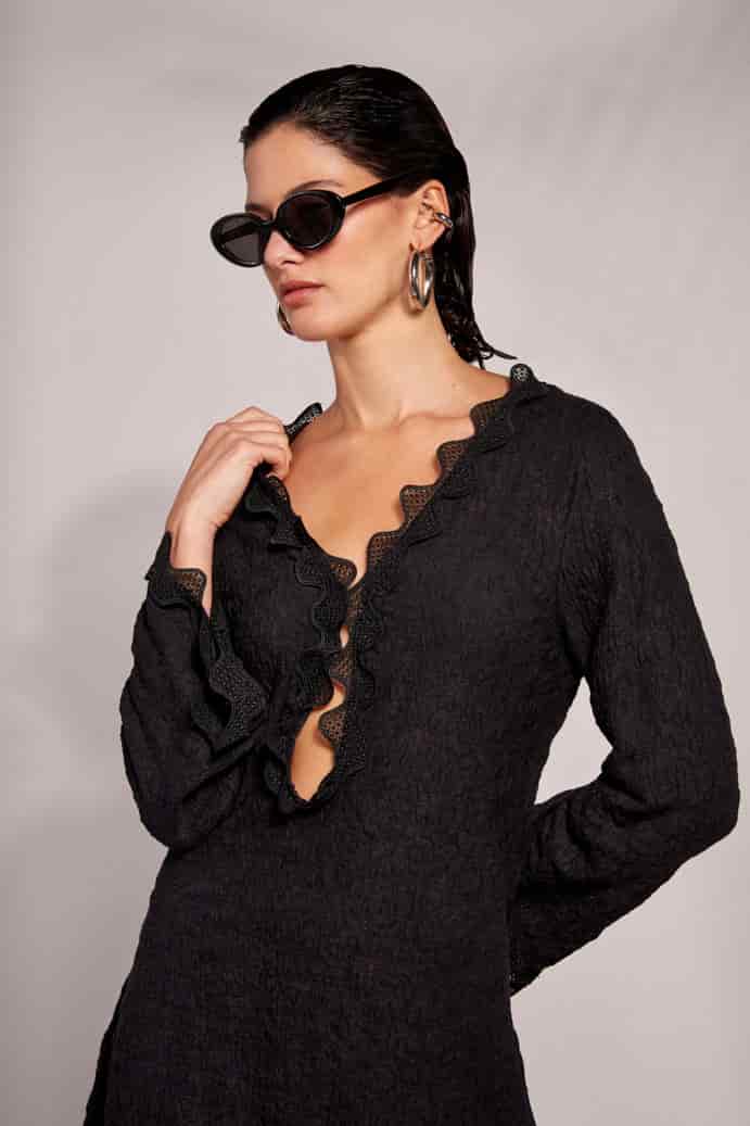 LAVA MINI DRESS BLACK - miniatura 3
