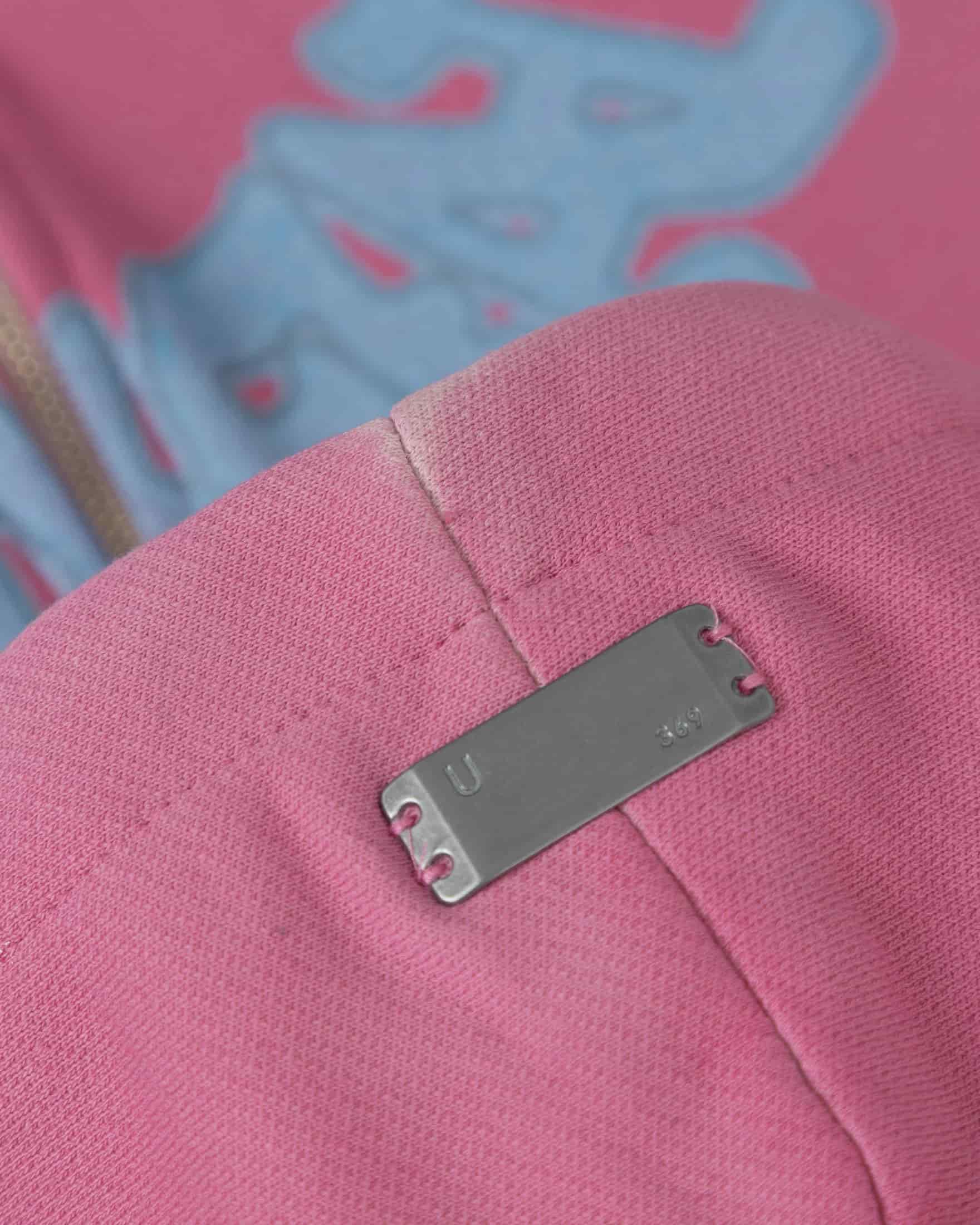 W Holy State UNDRGLD Zip Up Boxy Fit Hoodie Faded Pink - miniatura 6