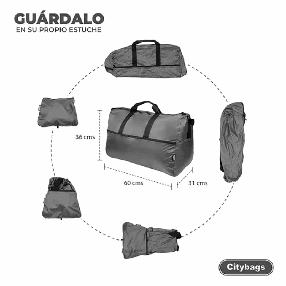 Maleta XL ULTRA Plegable Estampado Azulejos Citybags Multicolor - miniatura 2