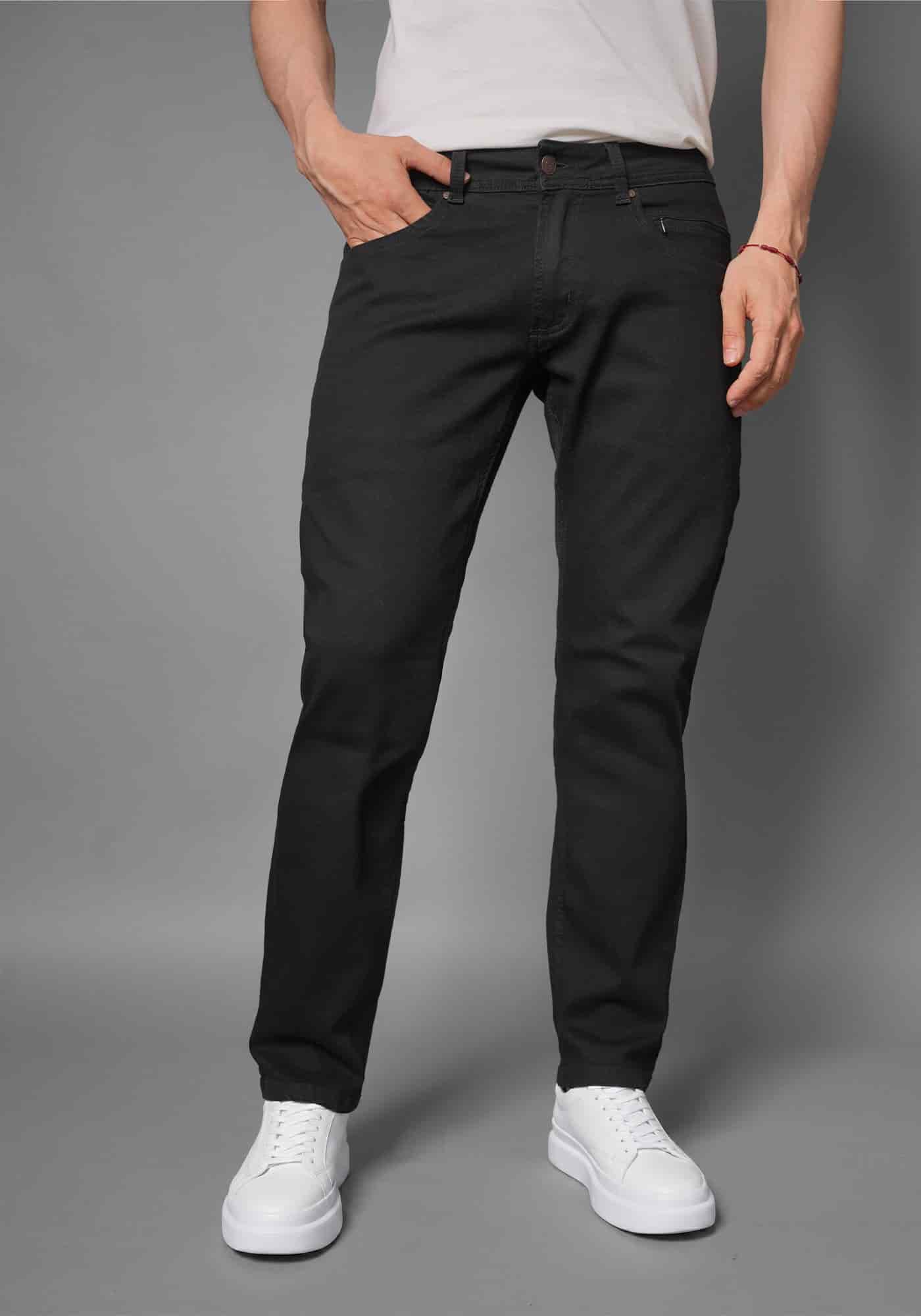 Jean para Hombre en Color Negro Mate Thunder - miniatura 1