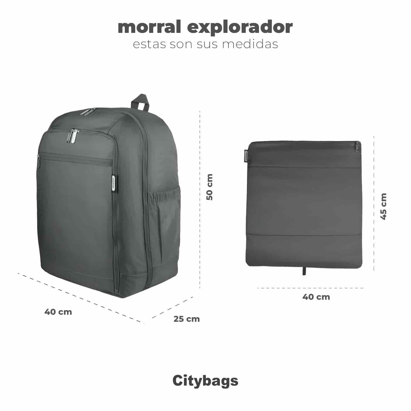Morral Explorador Ultra Estampado Viva Magenta Citybags - miniatura 7