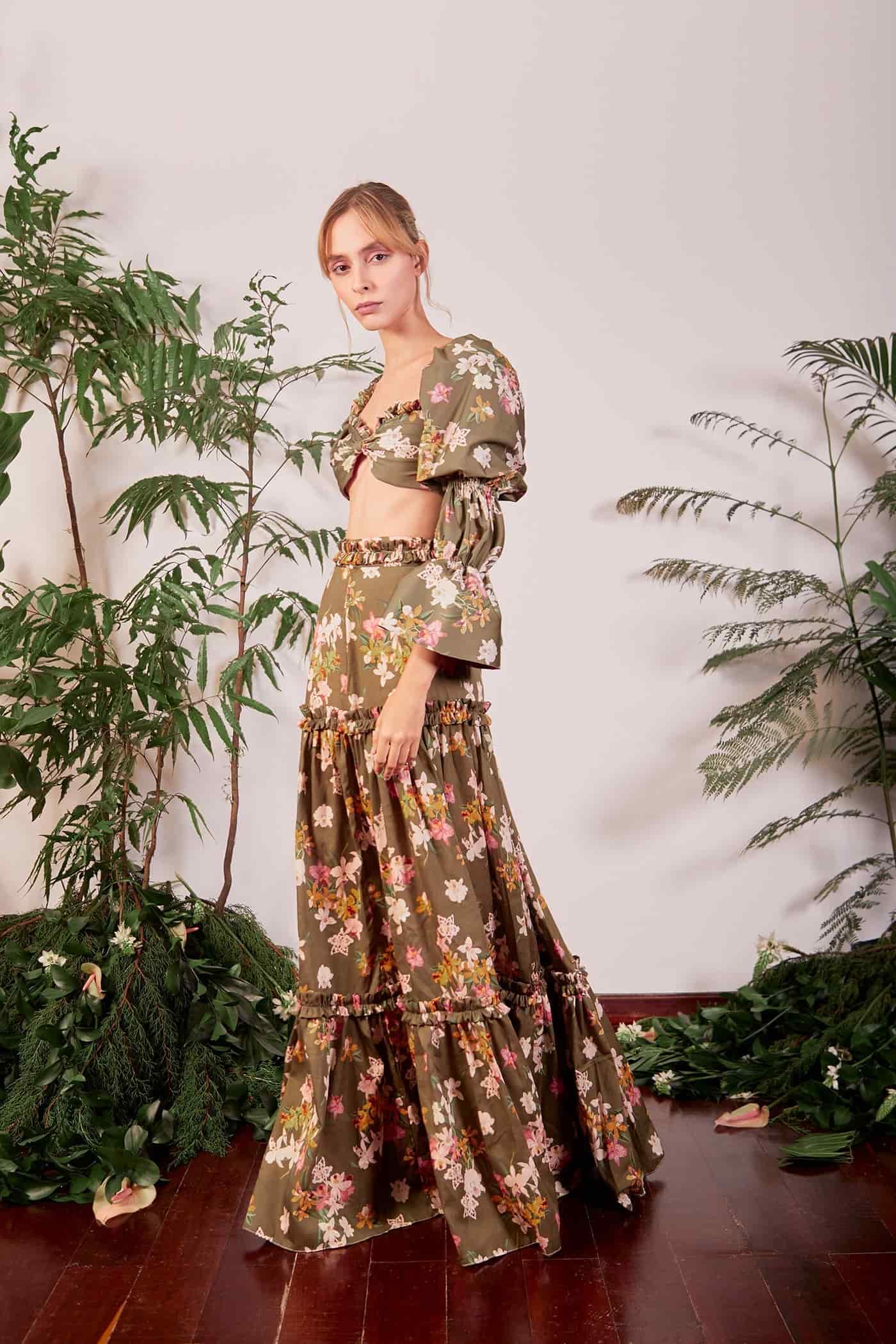 Lily Forest Green Maxi Skirt - miniatura 2
