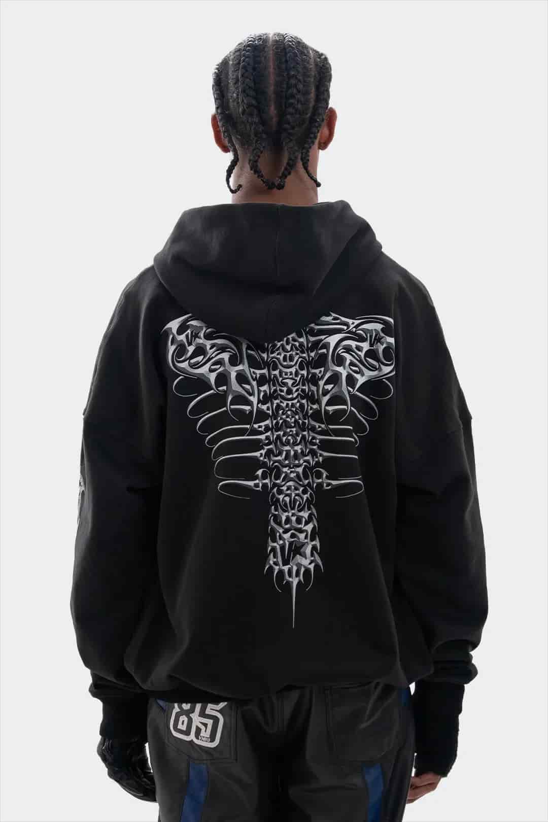 VENENO BUZO ZIP UP GRUNGE BONES - miniatura 3