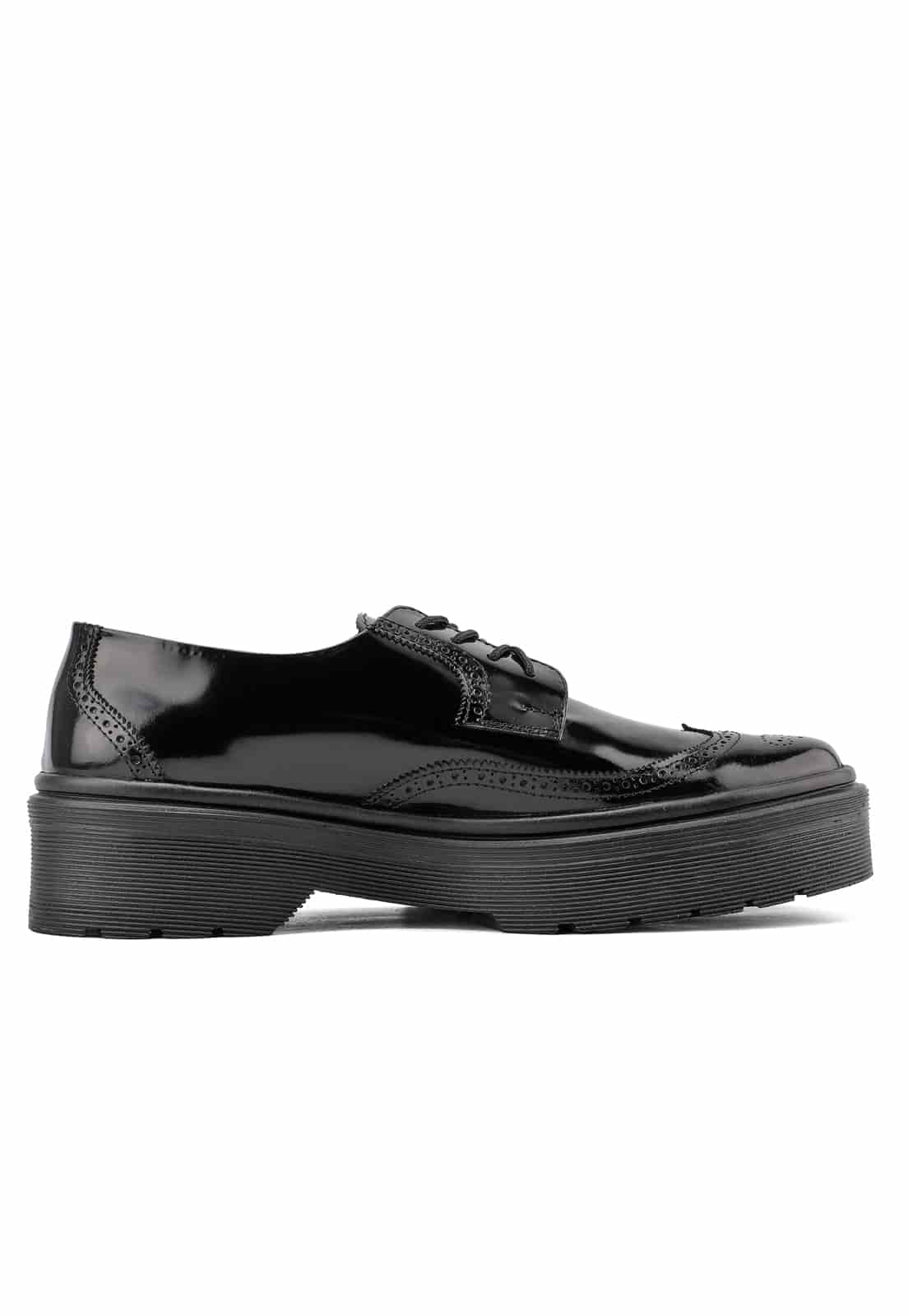 Zapatos oxford negros suela chunky - miniatura 9