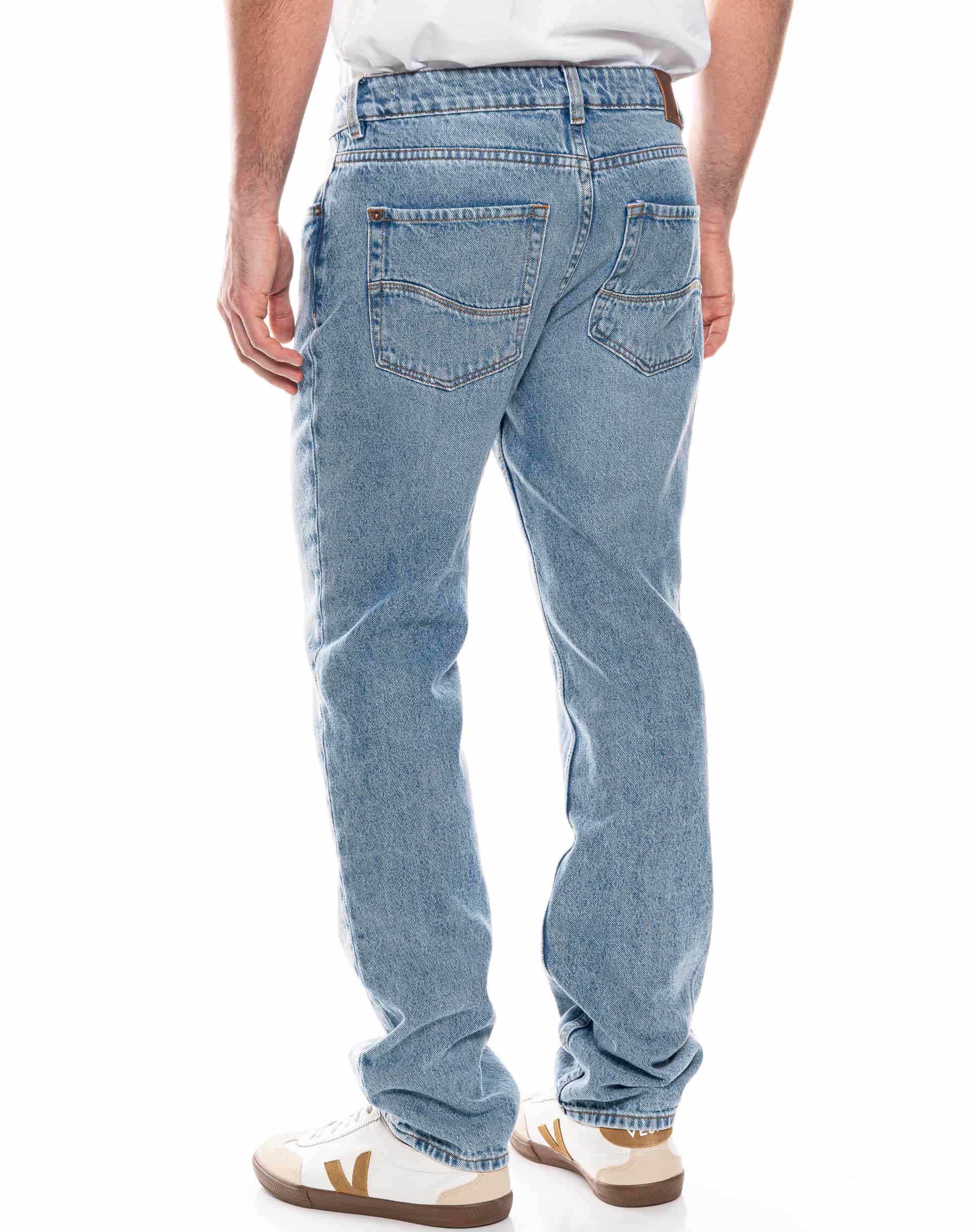 Jeans Regular Fit Tono Medio - miniatura 2