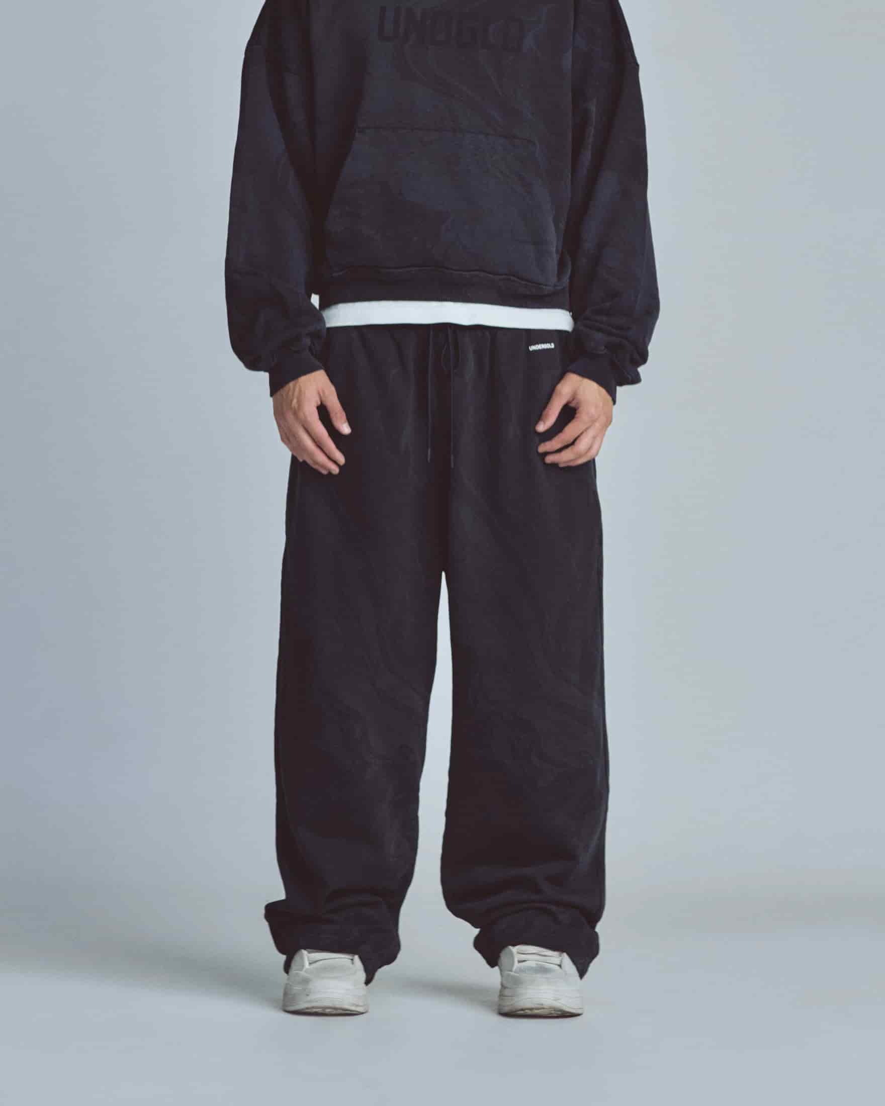 Basics UNDGLD Straight Pants Oiled Black - miniatura 1