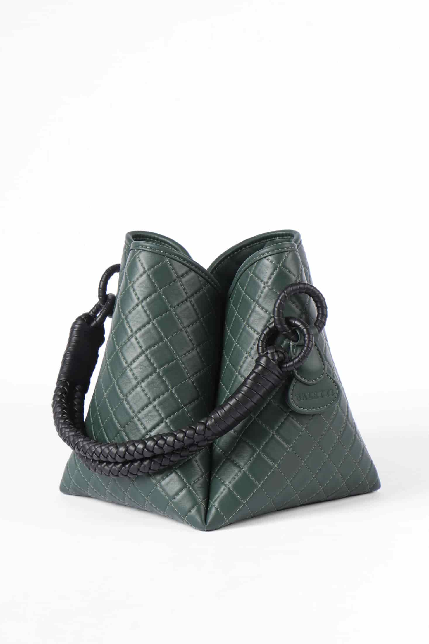 Tulip Bucket Bag, Green & Black - miniatura 2