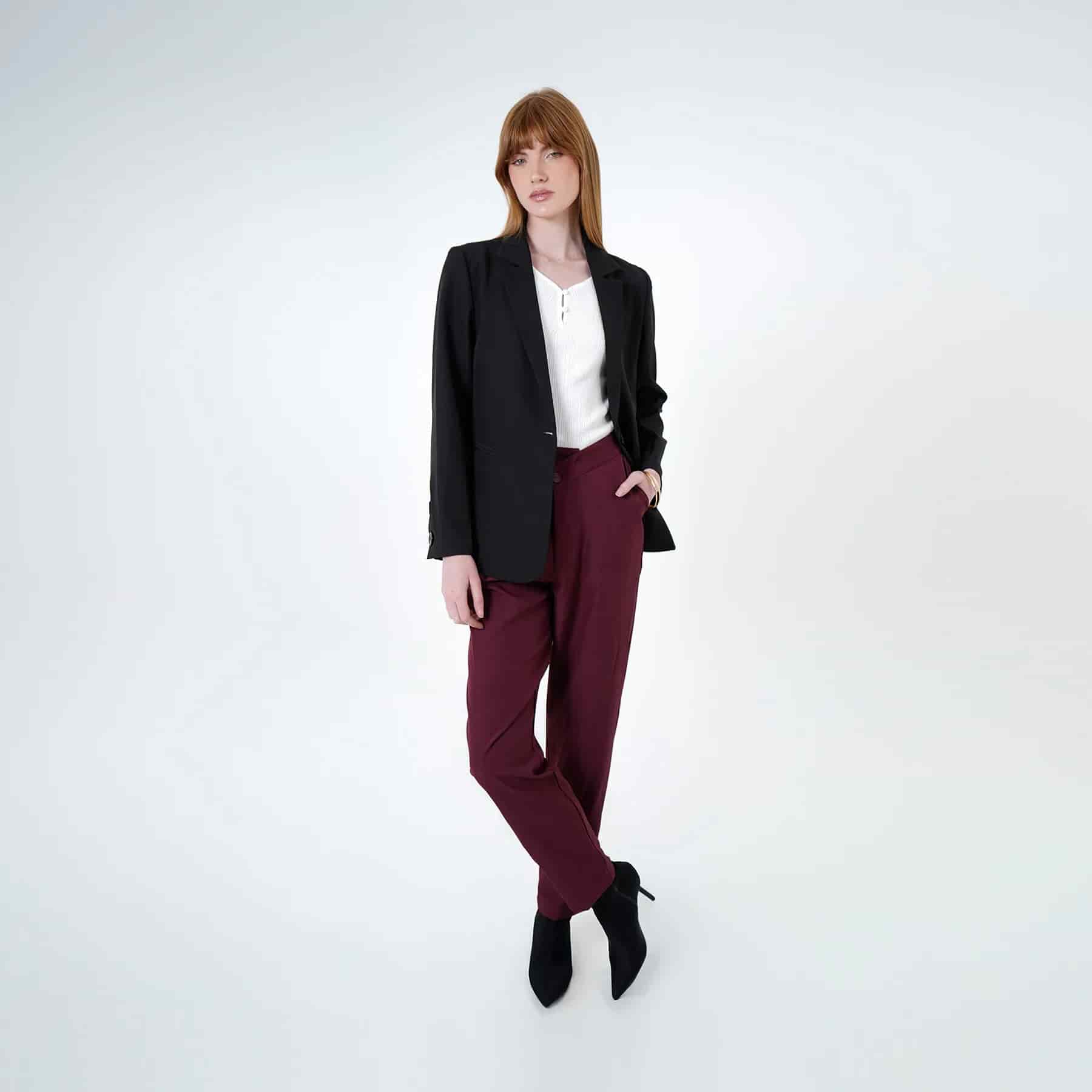 Chaqueta blazer básico con solapa y botones - miniatura 23