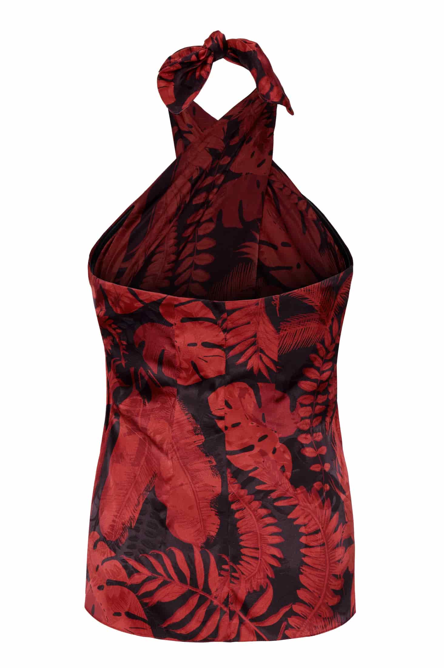 Cayetana Silk Jacquard Blouse – Cherry Rainforest - miniatura 3