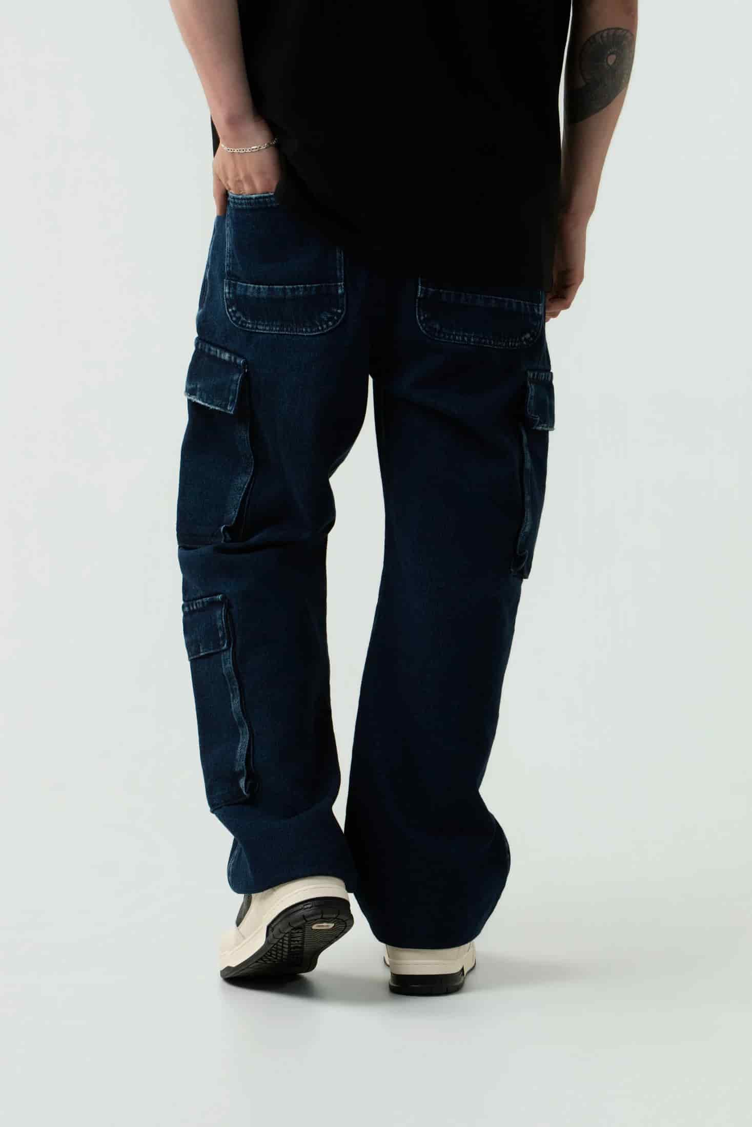 JEAN CARGO COLOR AZUL OSCURO - miniatura 4