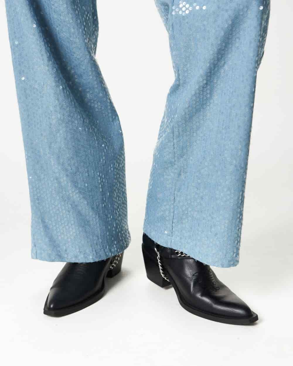 DENIM GLITTER PANTS - miniatura 7