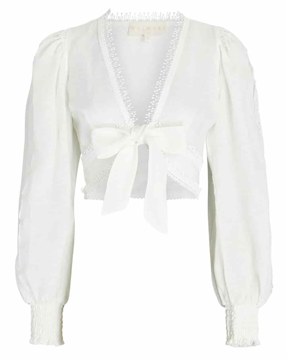CHLOE TOP WHITE - miniatura 1