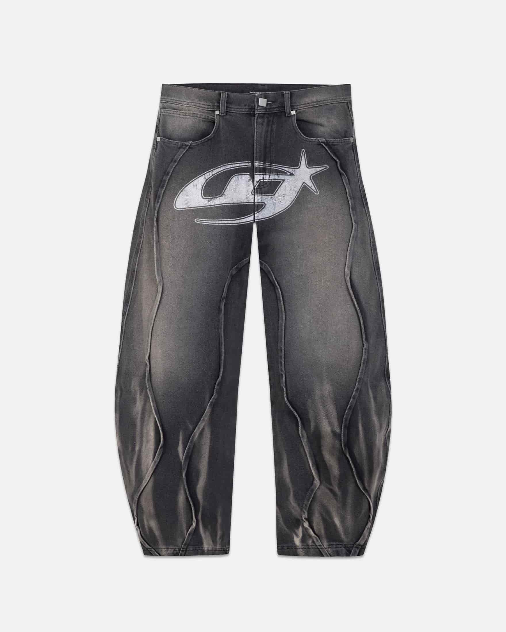 Act 1 UG Star Barrel Vein Jean Washed Black - miniatura 1
