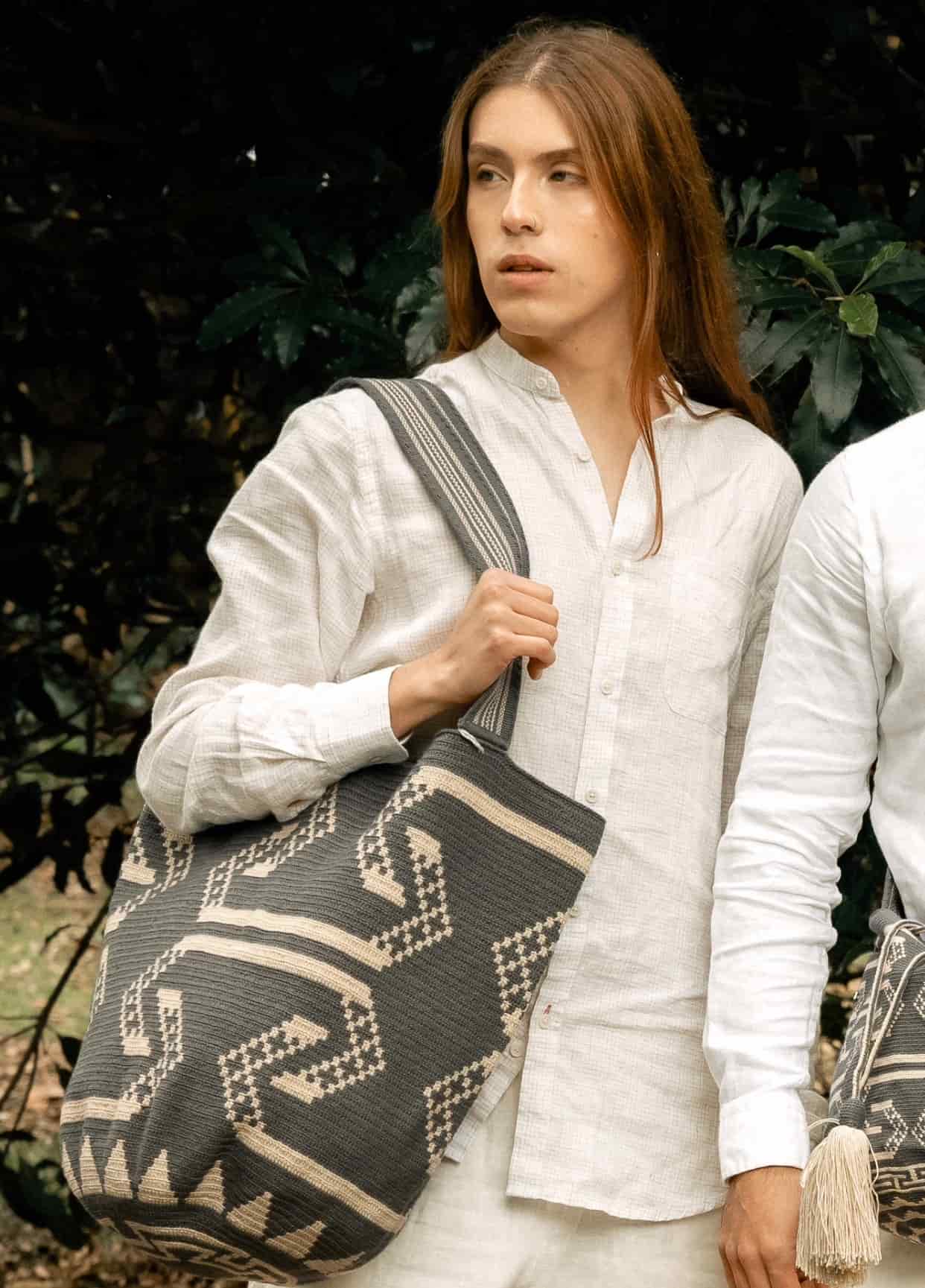 Maxi Bolso Wayuu Gris - miniatura 2
