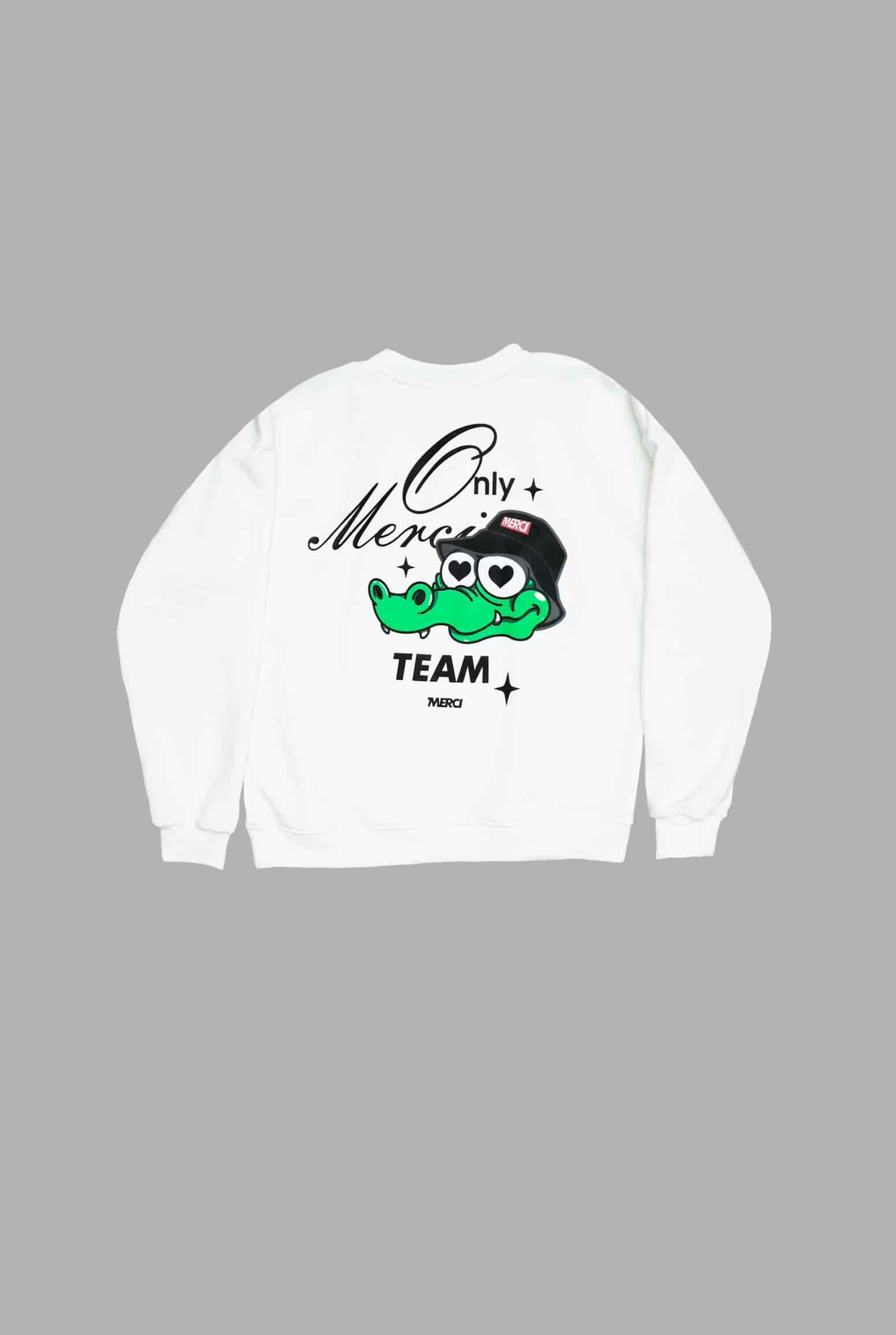 Hoodie blanco oversize - miniatura 1