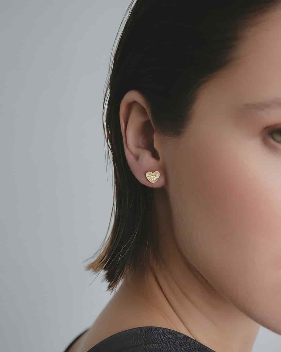 Aretes Corazón Mini Cristales - miniatura 2