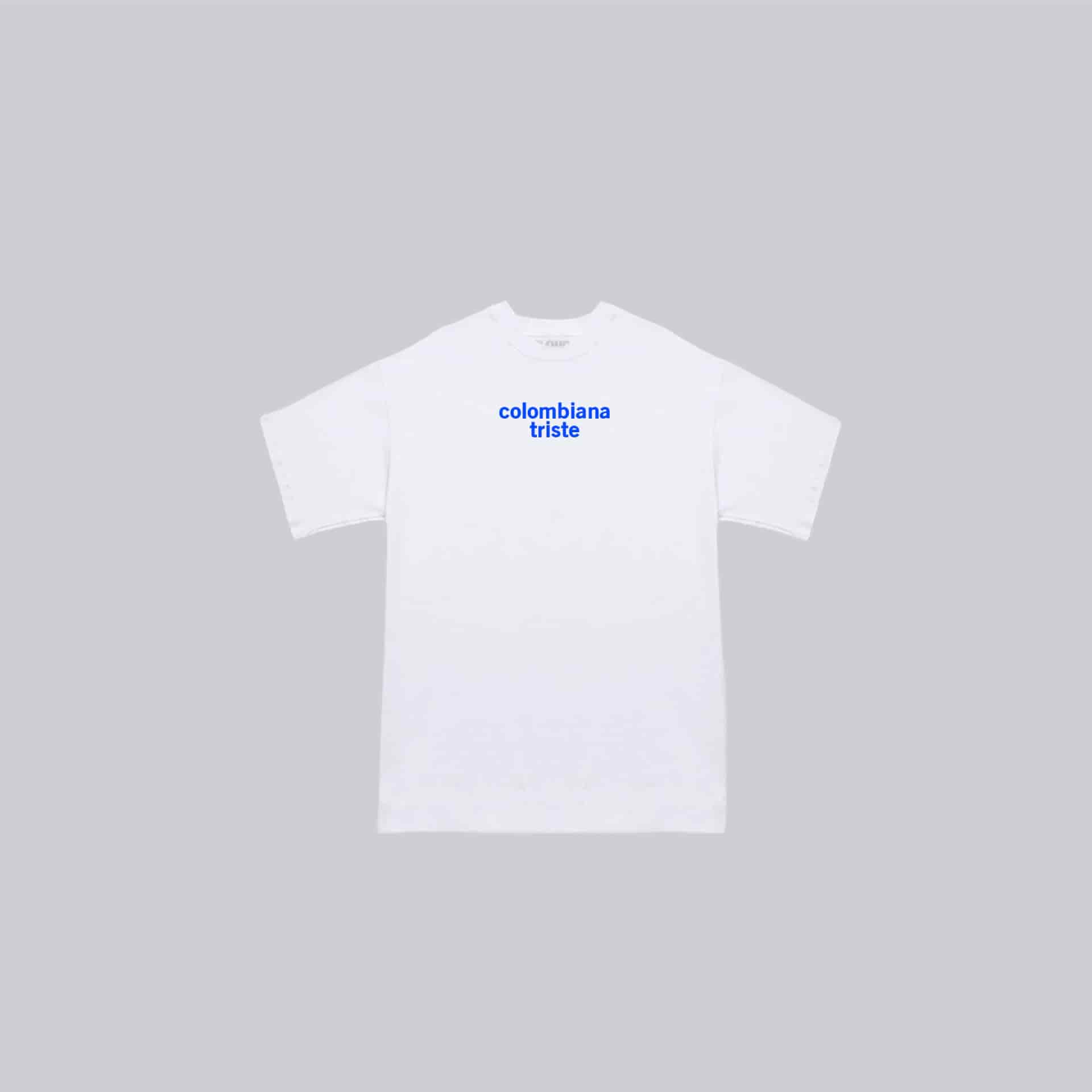 Baby tee colombiana blanco/azul - miniatura 1