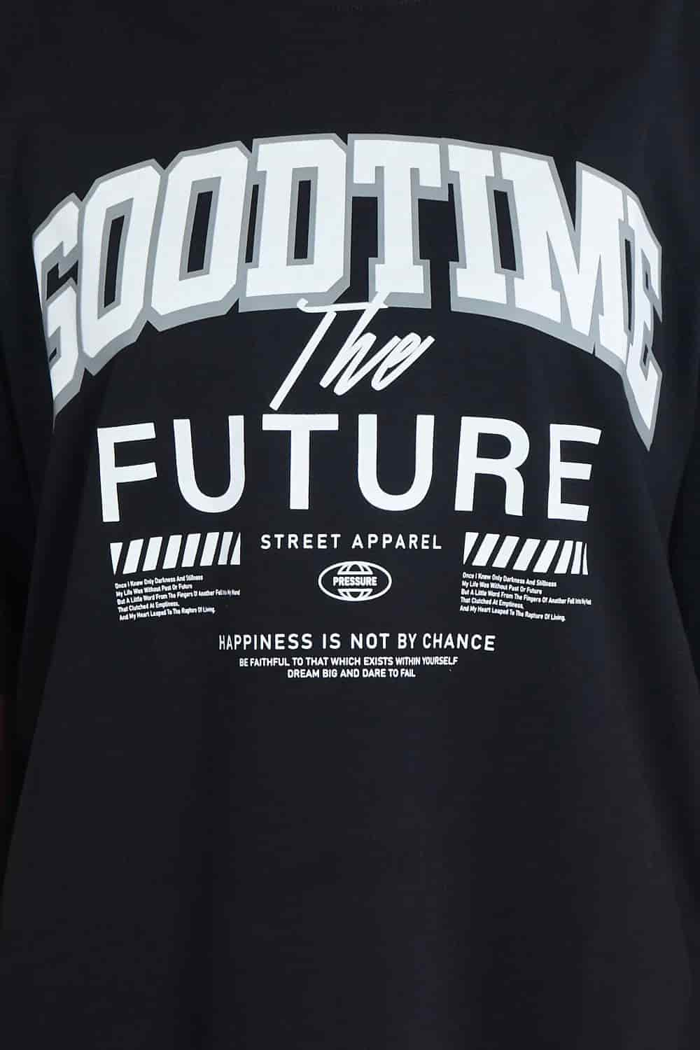 Camiseta oversize estampado Good Time Negro | DROP 03 | - miniatura 2