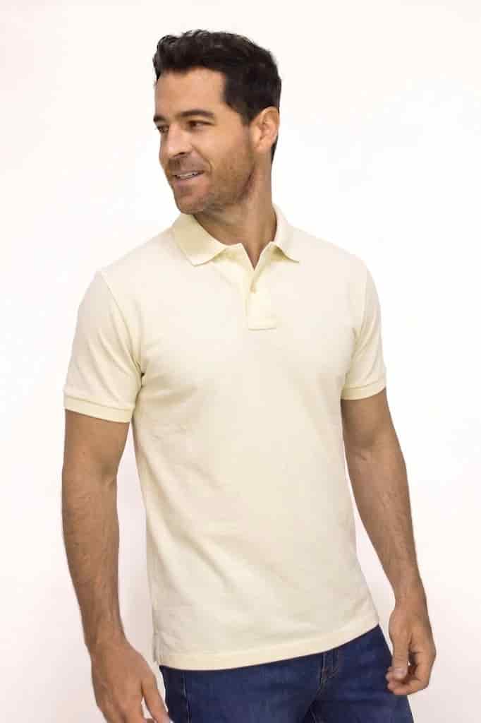 POLO MANGA CORTA MARFIL PARA HOMBRE - miniatura 3